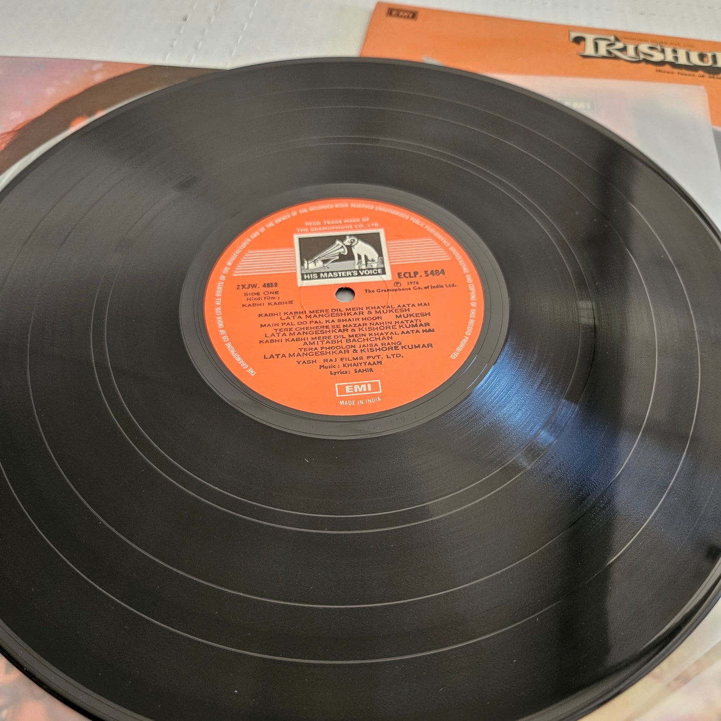 3 lps Classic Khaiyyam and Sahir Ludhiyanvi , Kabhi Kabhie, Chambal ki Kasam and Trishul  in Near mint condition from original soundtracks Supreme Stereo recording