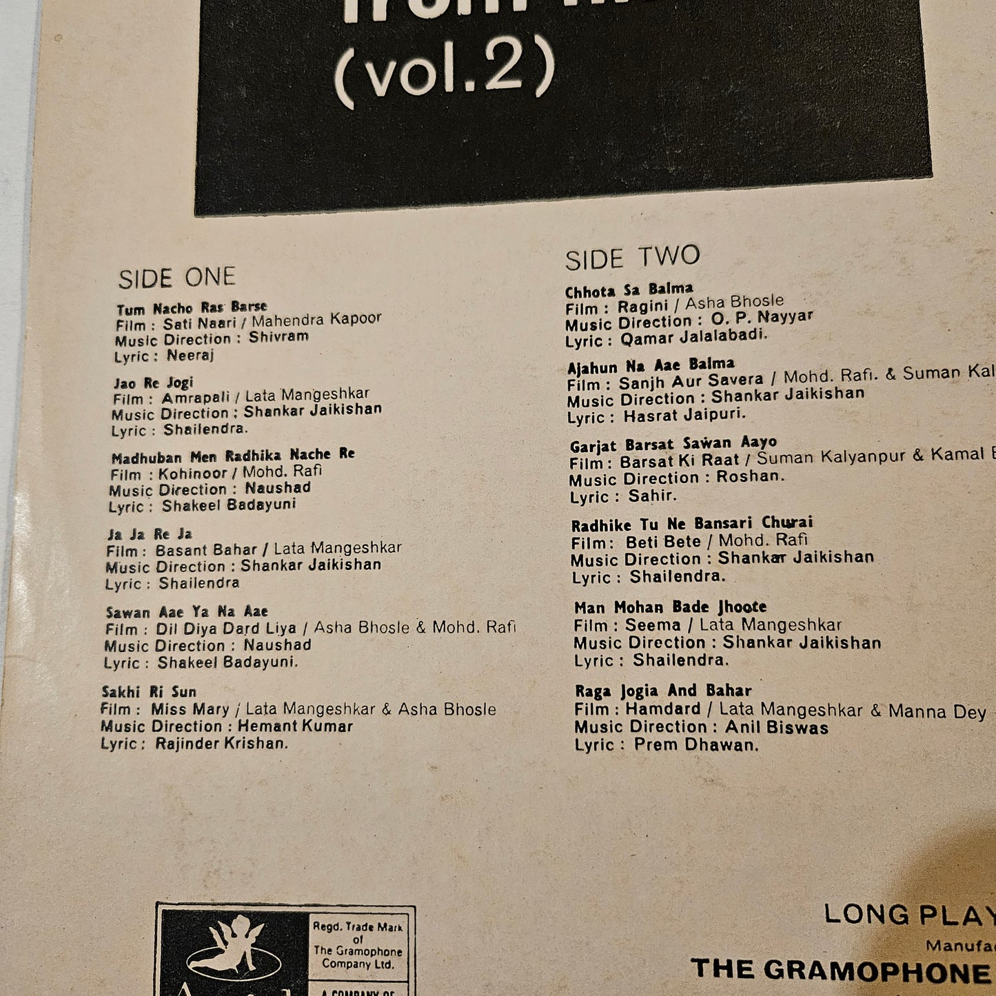 Classical Songs from films vol 2 - in near mint from original soundtracks in near mint condition 3AEX 5136