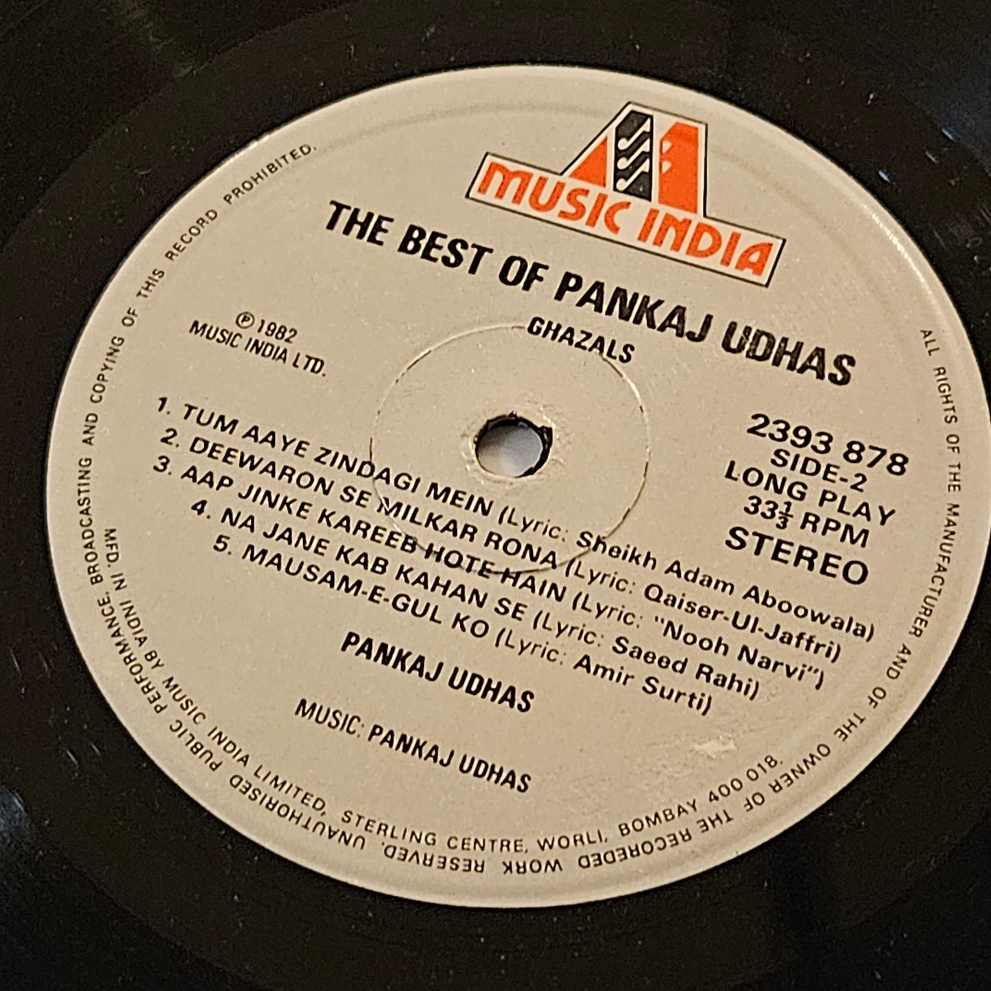 Pankaj Udhas  - The Best of Pankaj Udhas - Ghazals in excellent condition in stereo (Copy)