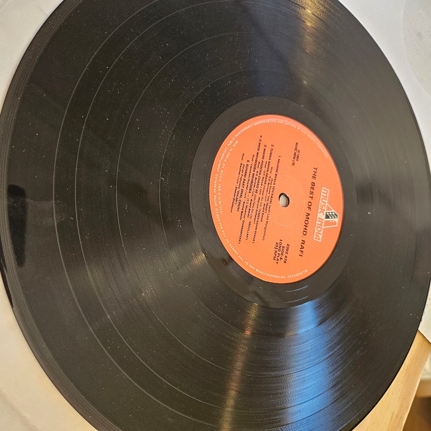 Mohammed Rafi - The Best Of  - Superb collection in near mint condition Music India 2392-476 studio recording in stereo