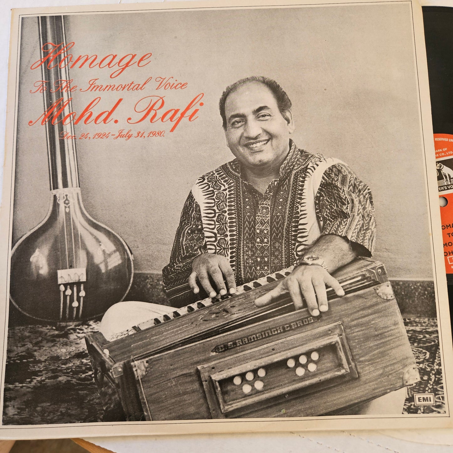 Mohammed Rafi - Homage to the immortal voice in near Mint condition from original Soundtracks ECLP 5701.