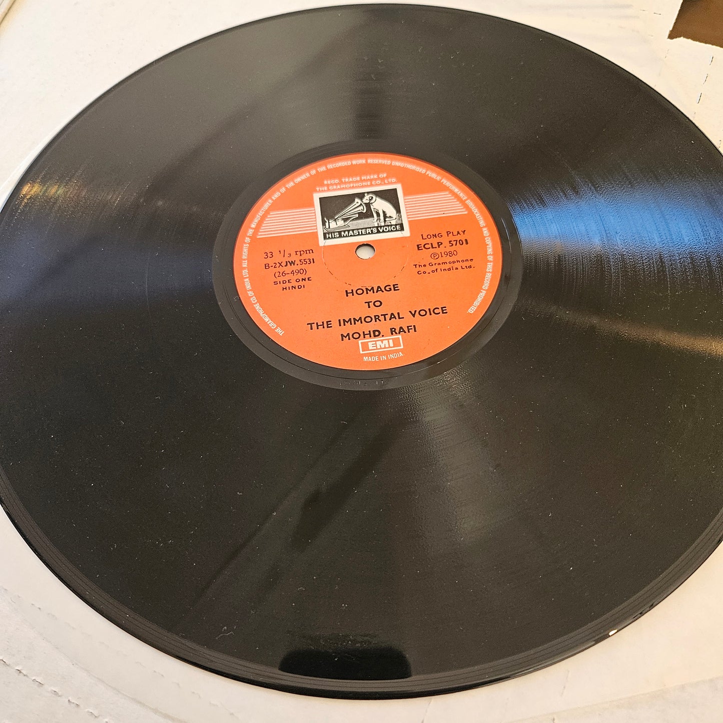 Mohammed Rafi - Homage to the immortal voice in near Mint condition from original Soundtracks ECLP 5701.