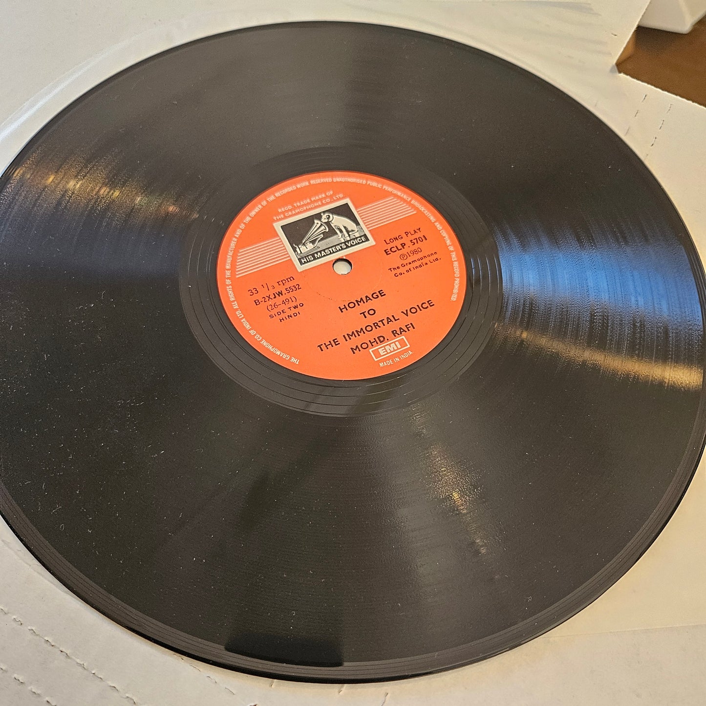Mohammed Rafi - Homage to the immortal voice in near Mint condition from original Soundtracks ECLP 5701.