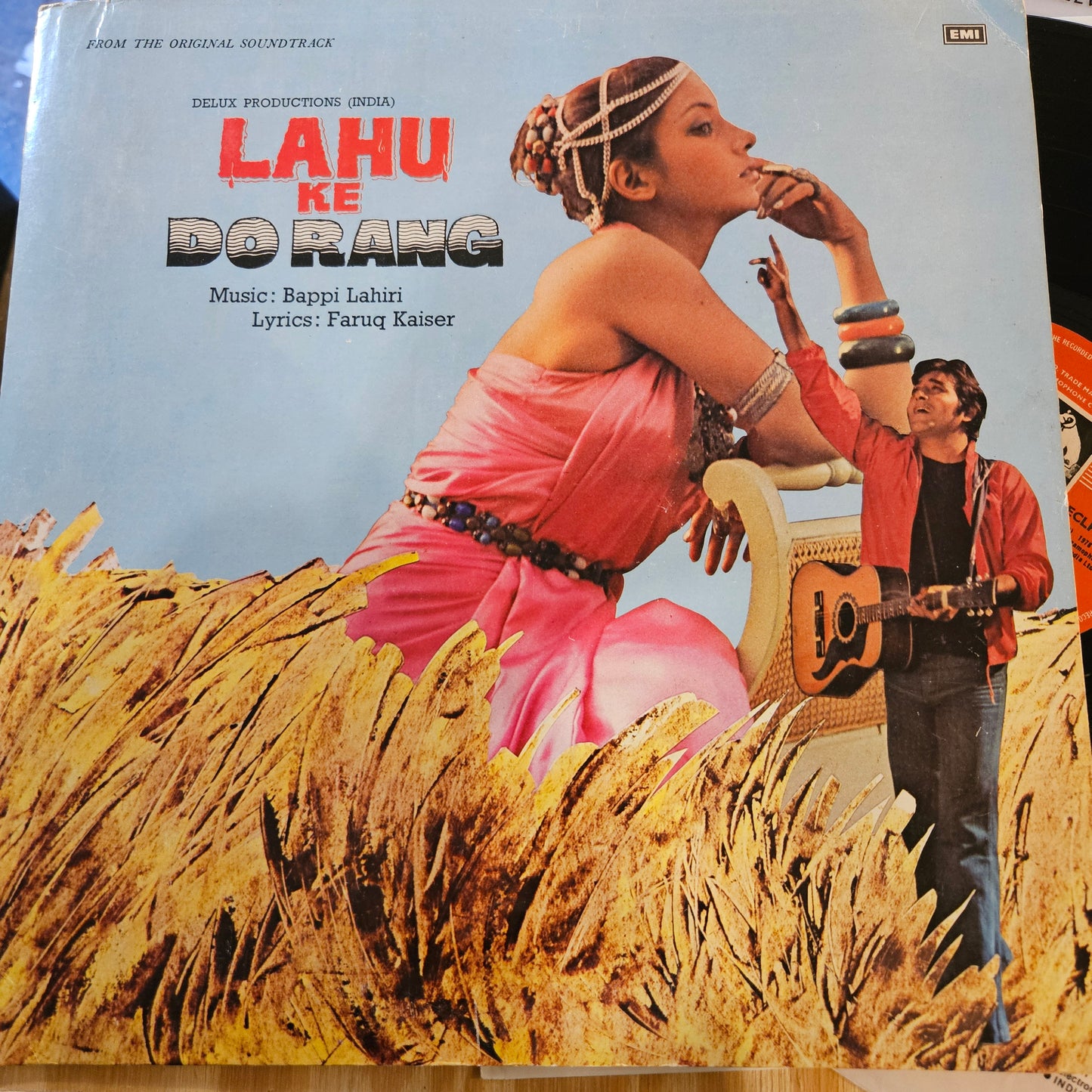 Lahu ke Do Rang - Kishore Kumar hit songs with Bappi Lahiri psych Gatefold edition  near mint condition from original soundtrack ECLP-5565