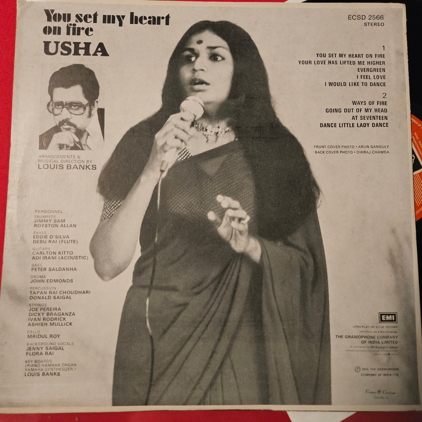 Usha Uthup  Rare album - You set my heart on fire in Excellent to near mint - Stereophonic - Music by Louis Banks