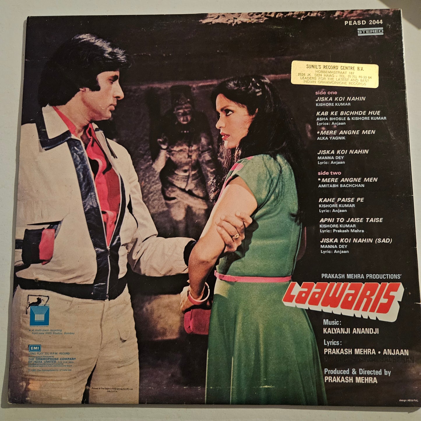 2 LPs Blockbuster Laawaris and Muqaddar ka Sikandar Amitabh, Kalyanji Anandji and Prakash Mehra in excellent to near mint