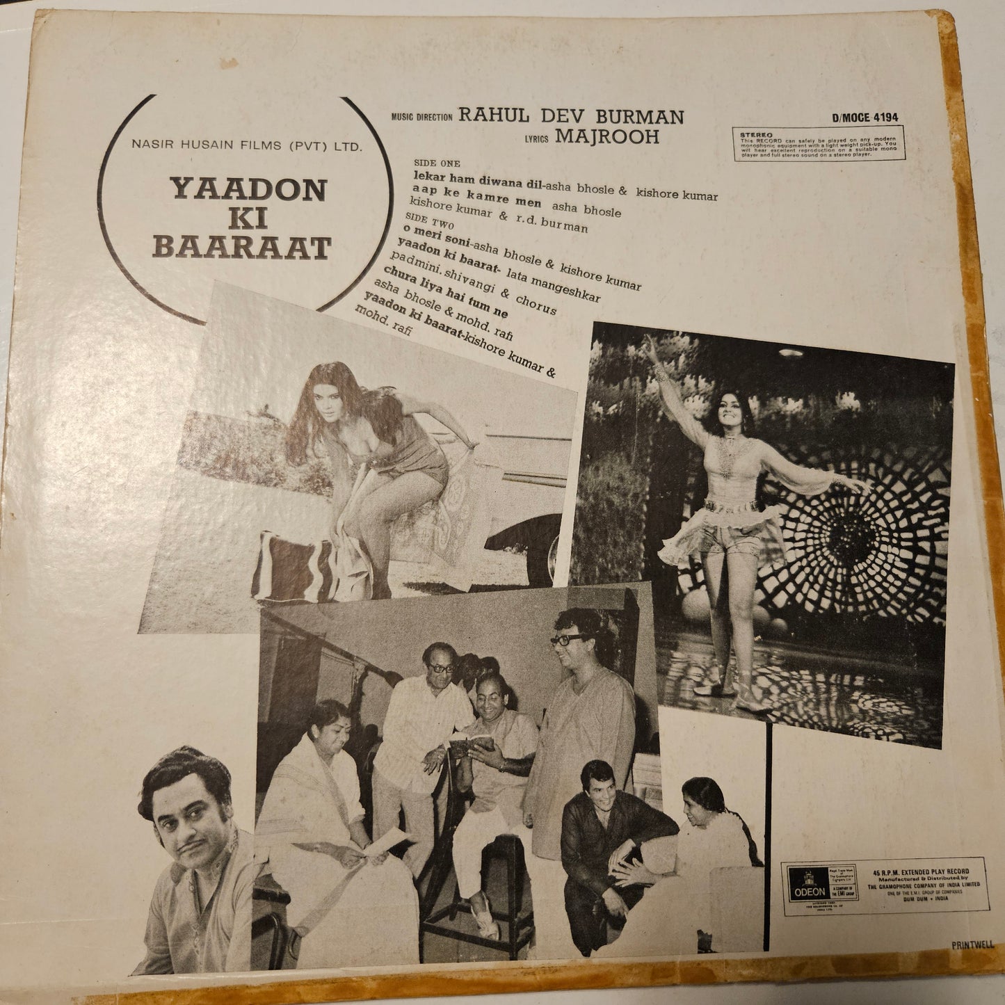 Yaadon Ki Baaraat - 1st Odeon Ring R D Burman superhit blockbuster in excellent condition
