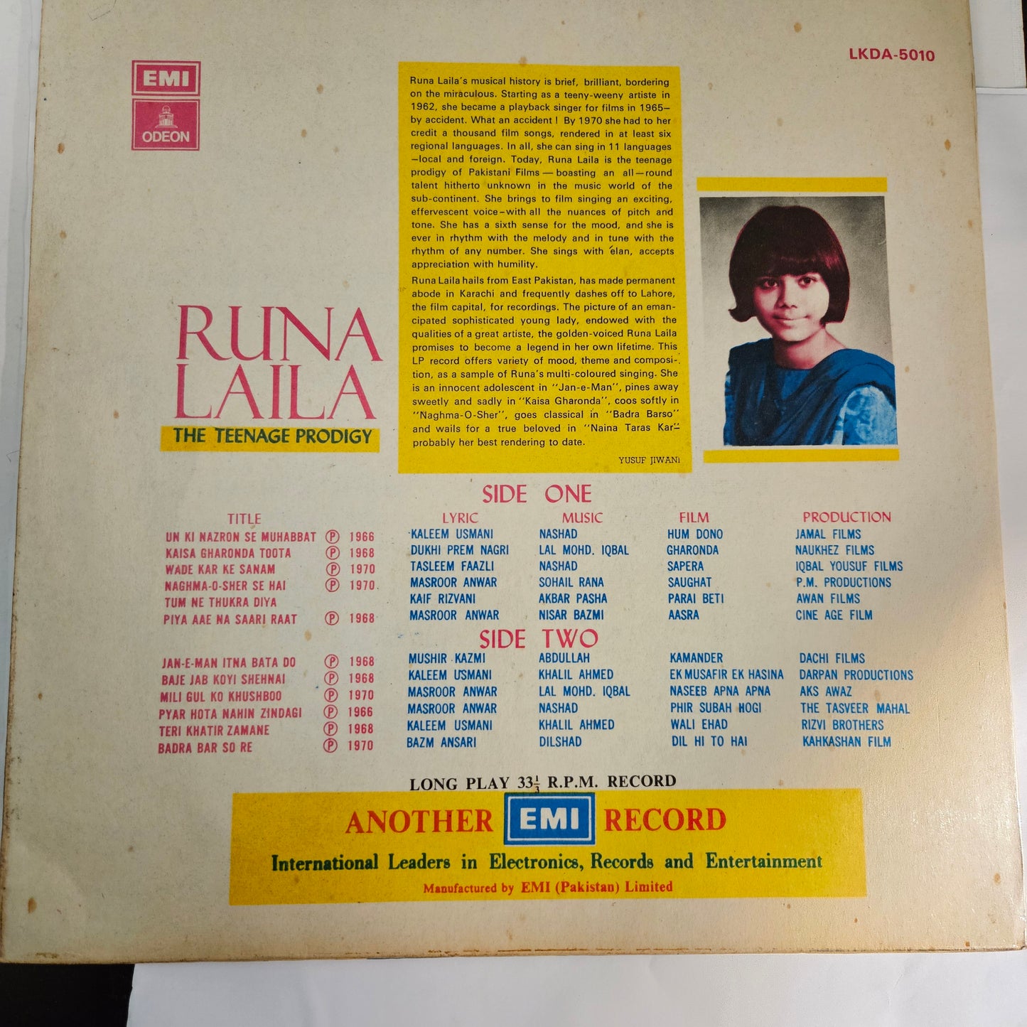 Runa Laila - The Teenage prodigy in excellent condition