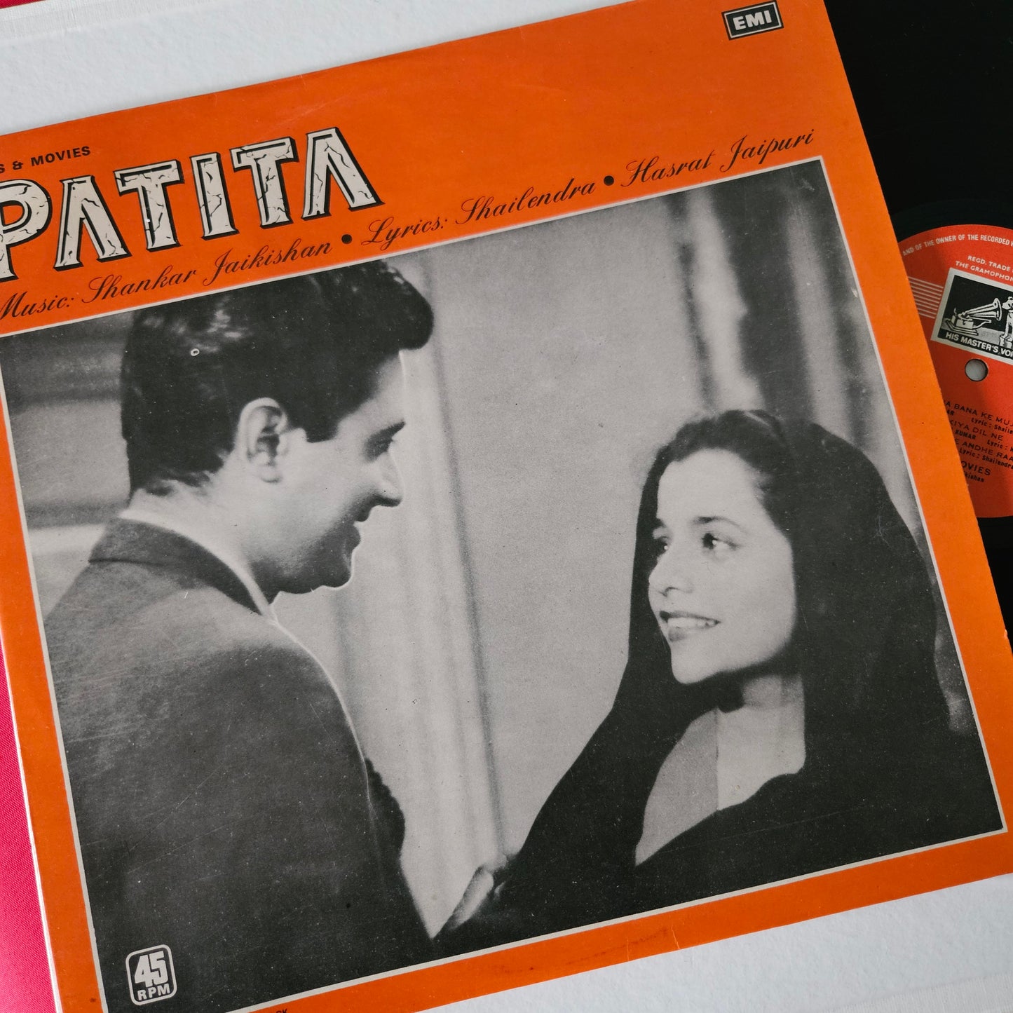 patita - Shankar Jaikishan classic OST superhit in pristine condition 45 rpm lp- superb acoustics