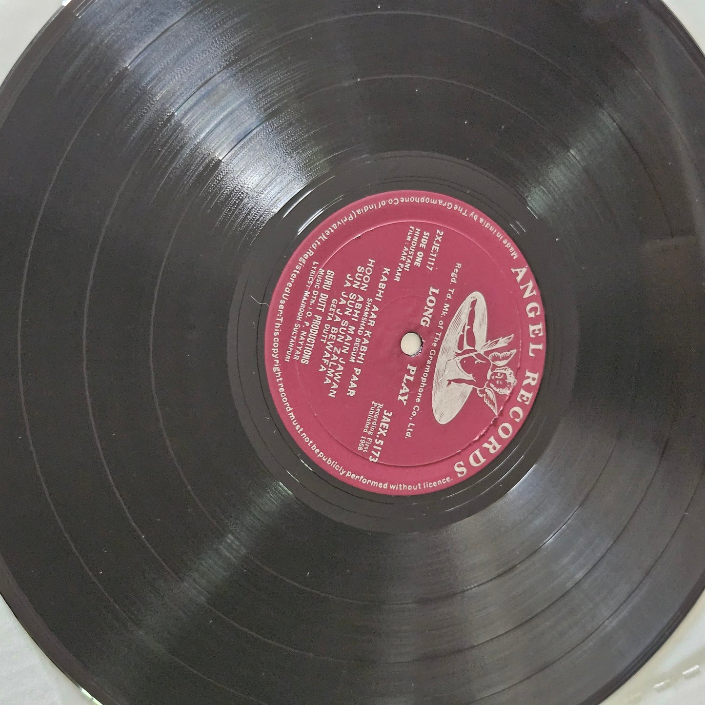 Aar Paar - 1st Angel music by  O P Nayyar in near mint from original soundtrack - from well kept collection