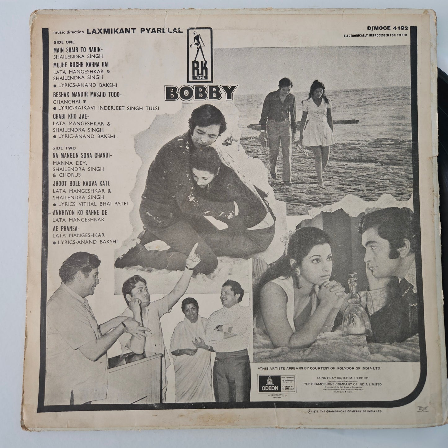 Bobby (1973) - 1st Edition Ring Odeon version -  R. K.  Films Music by Laxmikant Pyarelal superhit classic in VG++
