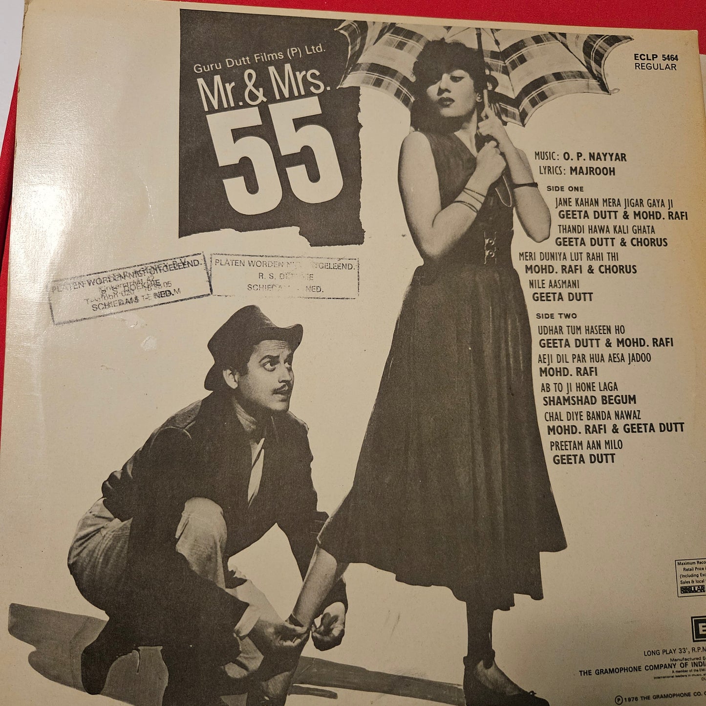 Mr. & Mrs. 55 - O P Nayyar and Guru Dutt classic superhit in near mint