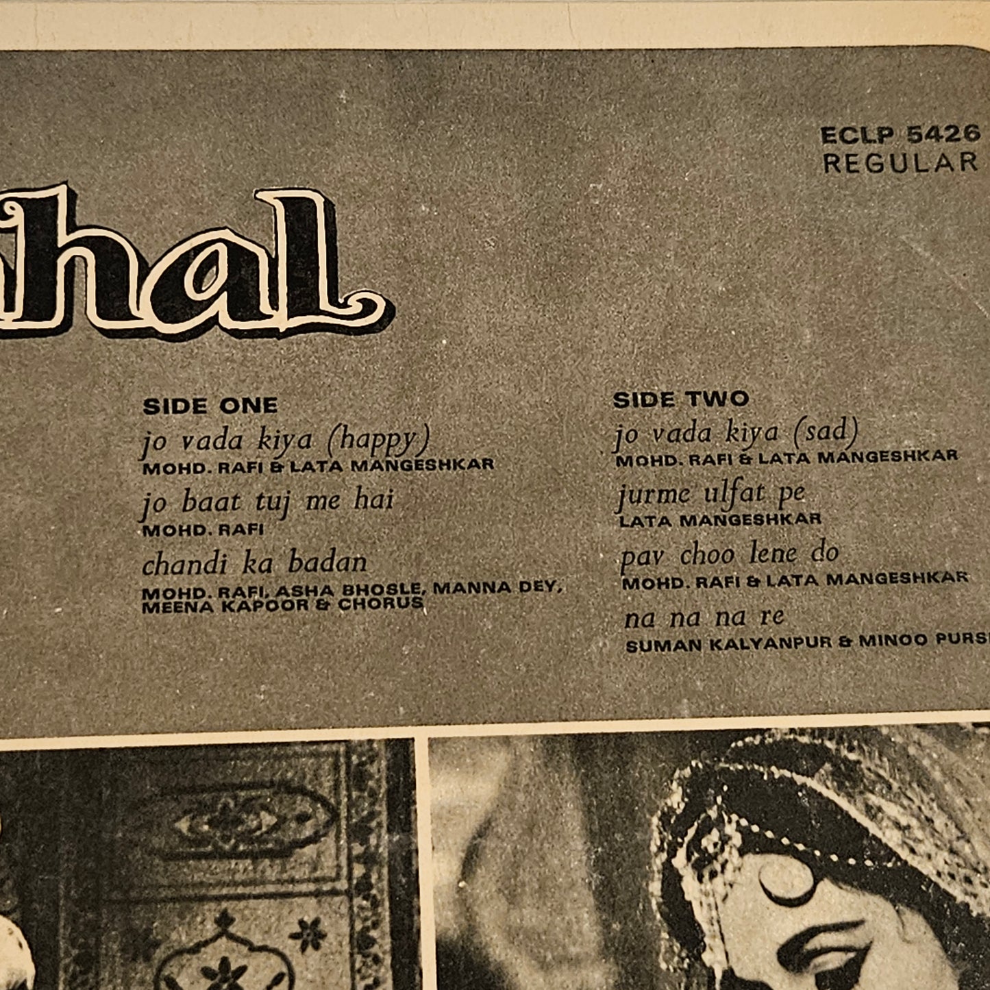 Taj Mahal - Music by Roshan  eternal classics in excellent condition