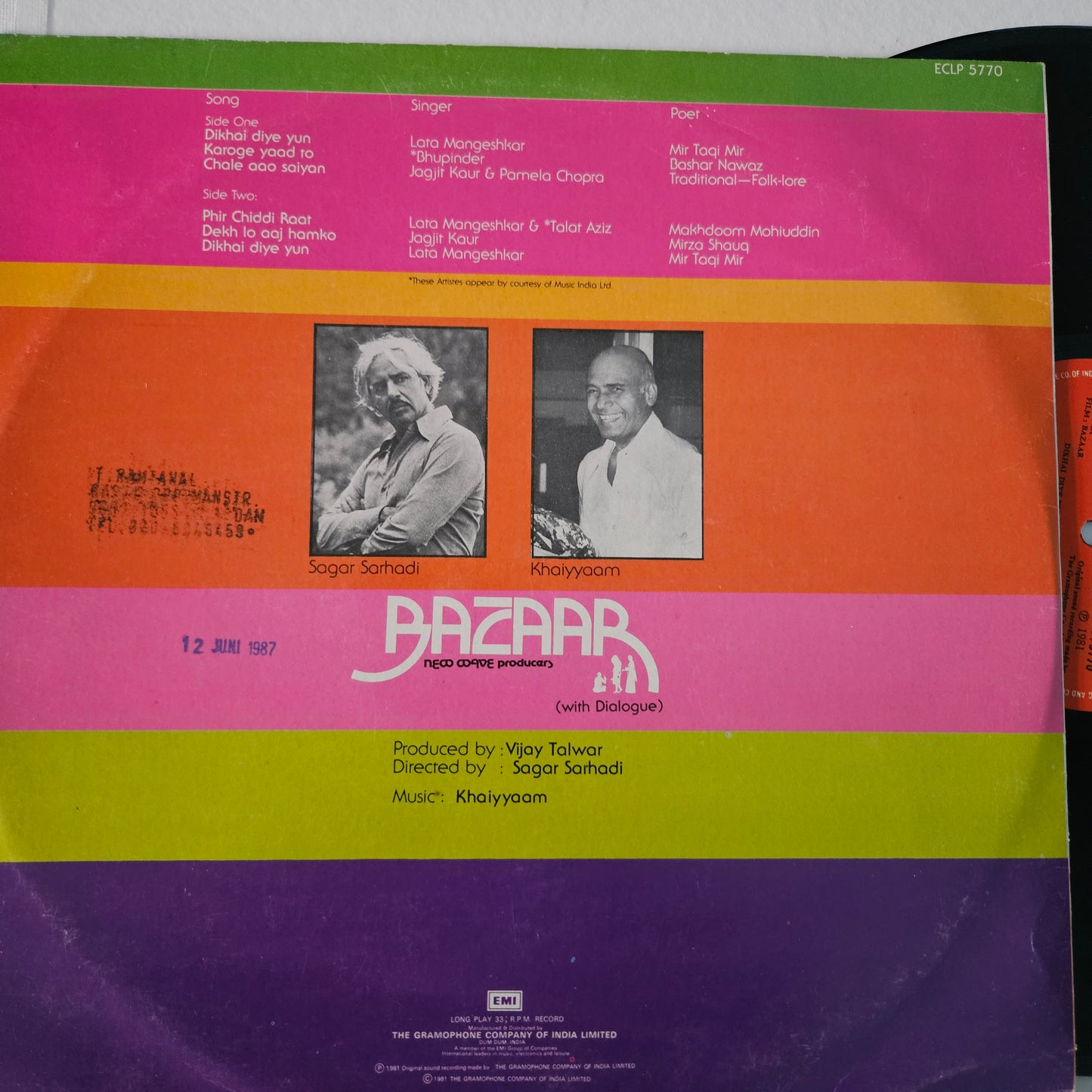 Bazaar - Khaiyyam classic album in near mint condition