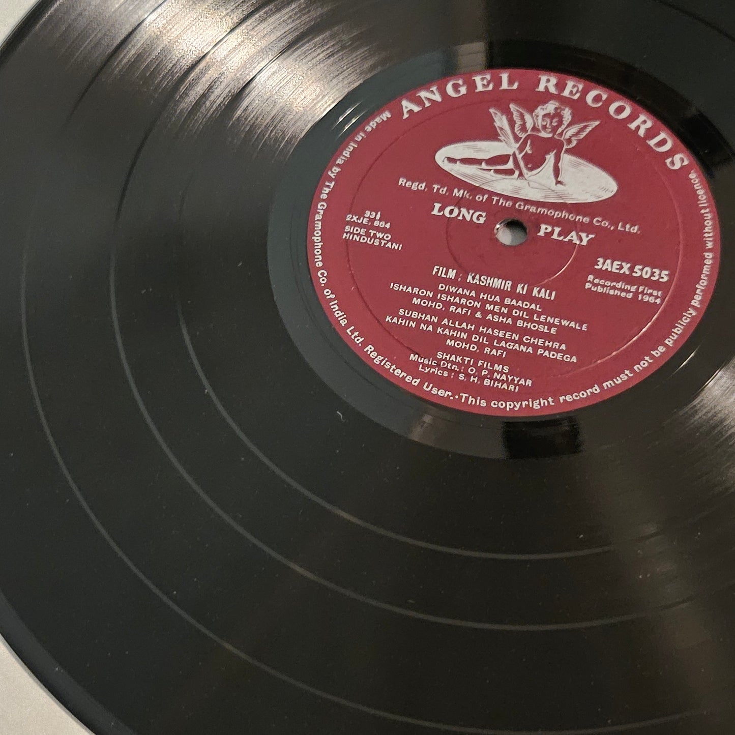 Kashmir Ki kali - 1st Angel music by  O P Nayyar in excellent condition