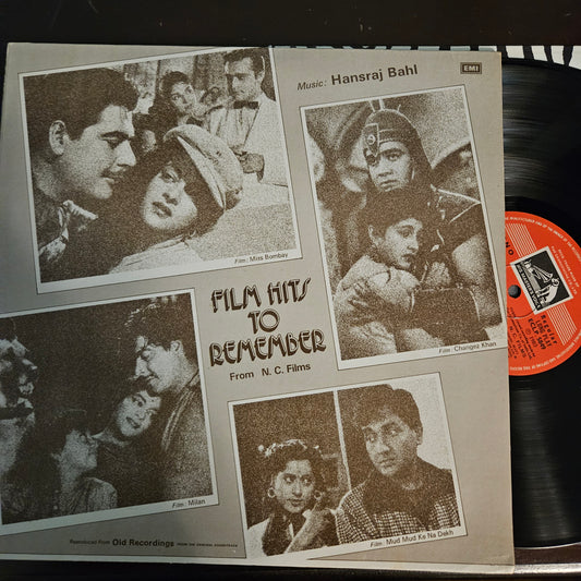 Film Hits to Remember Hansraj Bahl  Near Mint  rare hits nostalgia collection Pristine