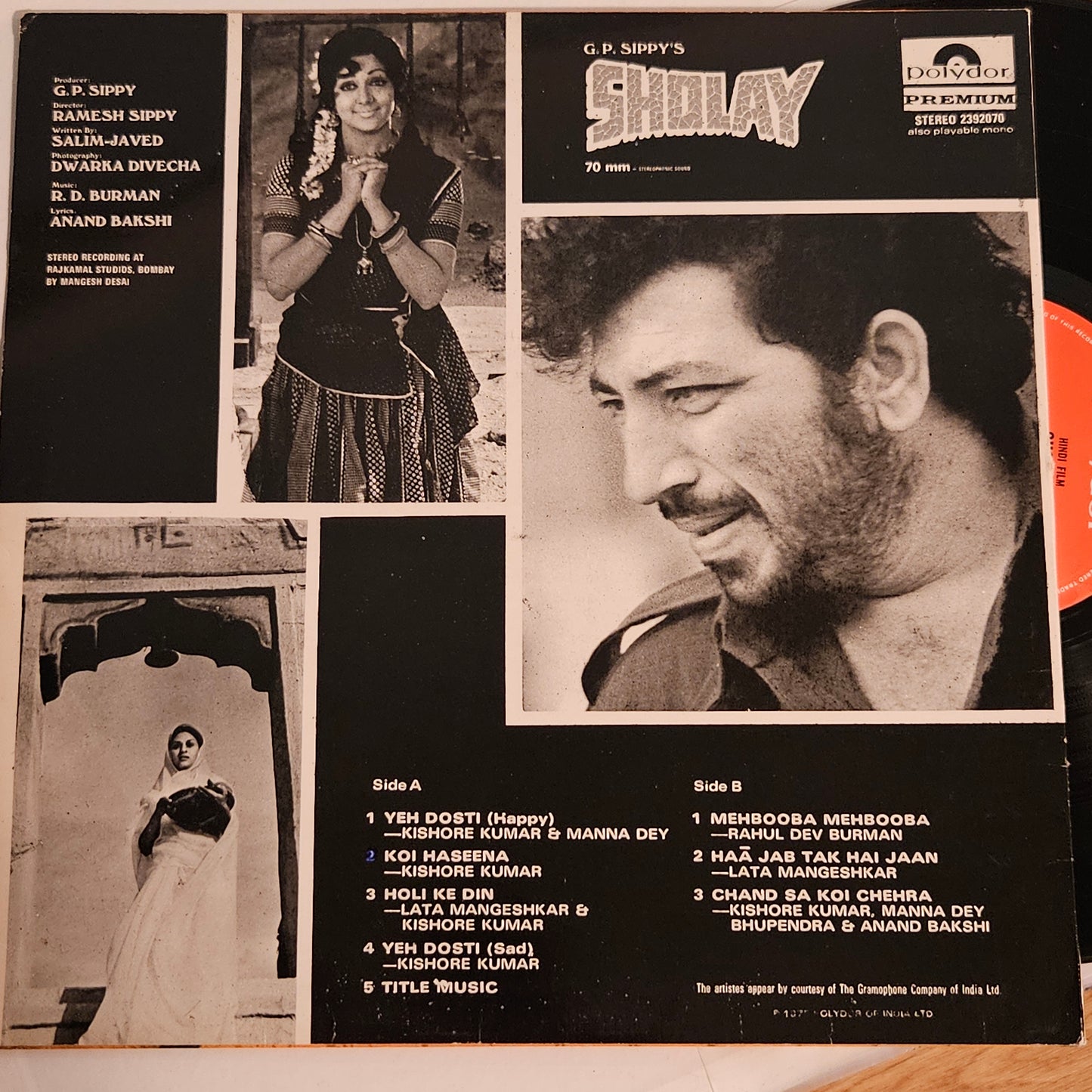 Sholay - R D Burman blockbuster in near mint condition - Crisp recording. Clean copy - Don't miss