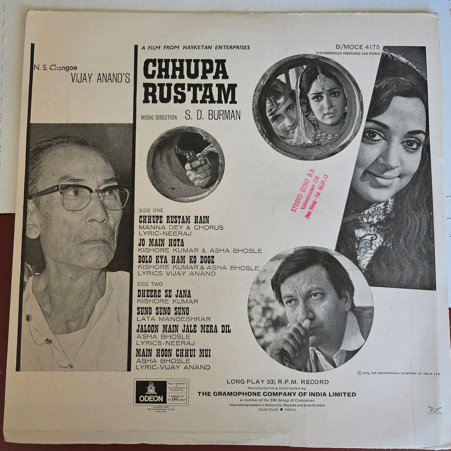 Chhupa Rustam - Music by S. D. Burman - 1st heavy odeon in Excellent to Near Mint