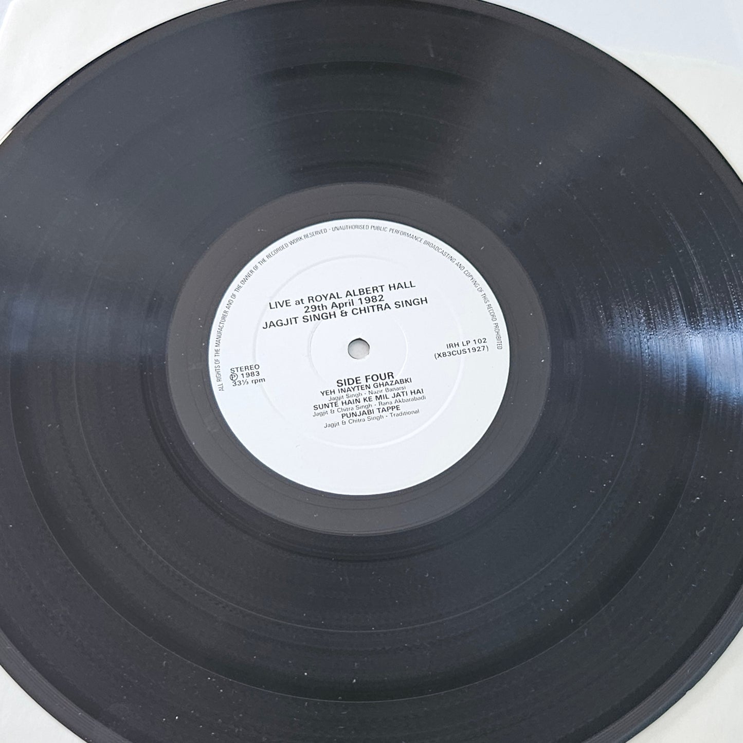 2 LP Set Jagjit Singh and Chitra Singh Live at Royal Albert Hall London April 1982 in  VG+