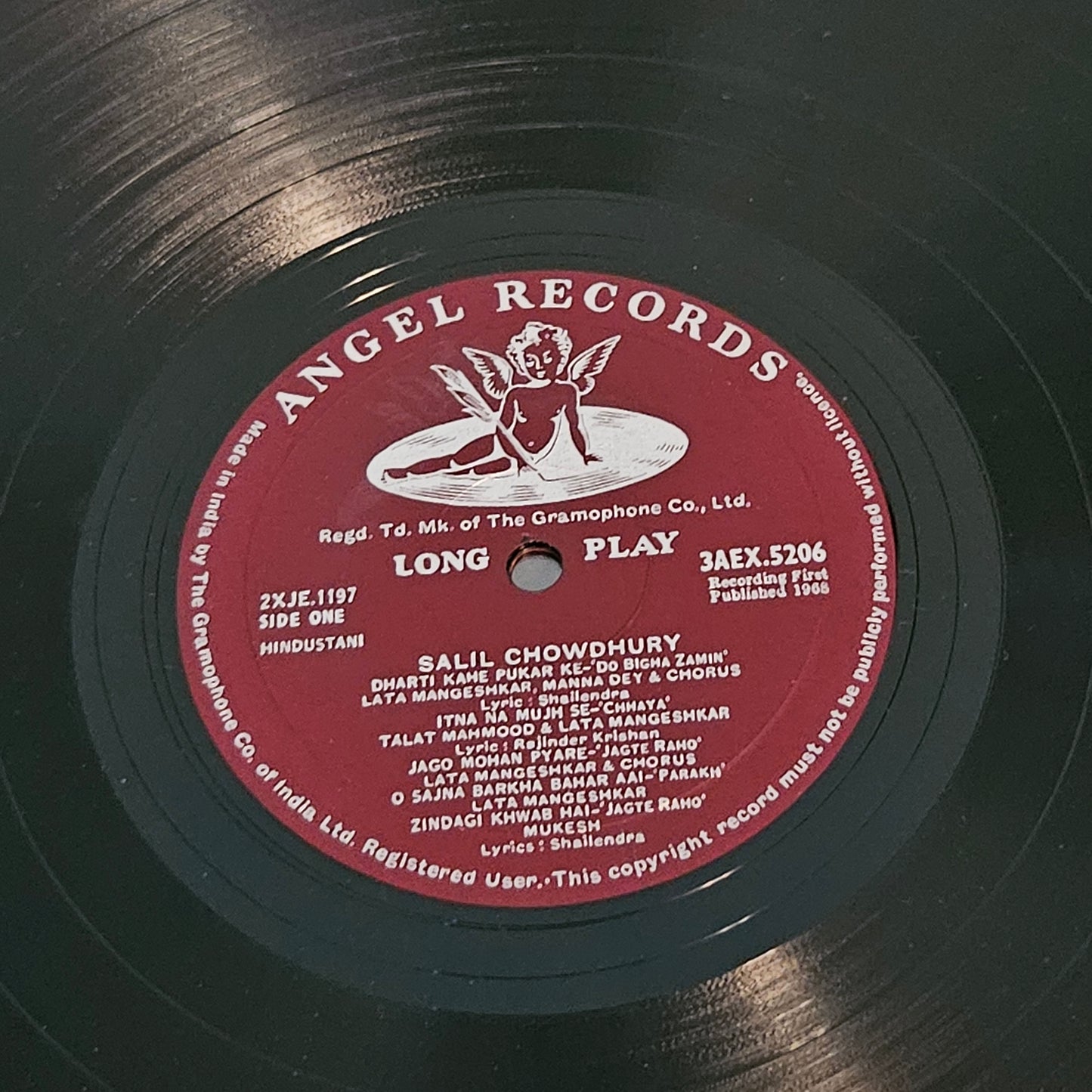 Salil chowdhury - His songs from hindi Films - 1st angel in excellent to near Mint  rare songs collection