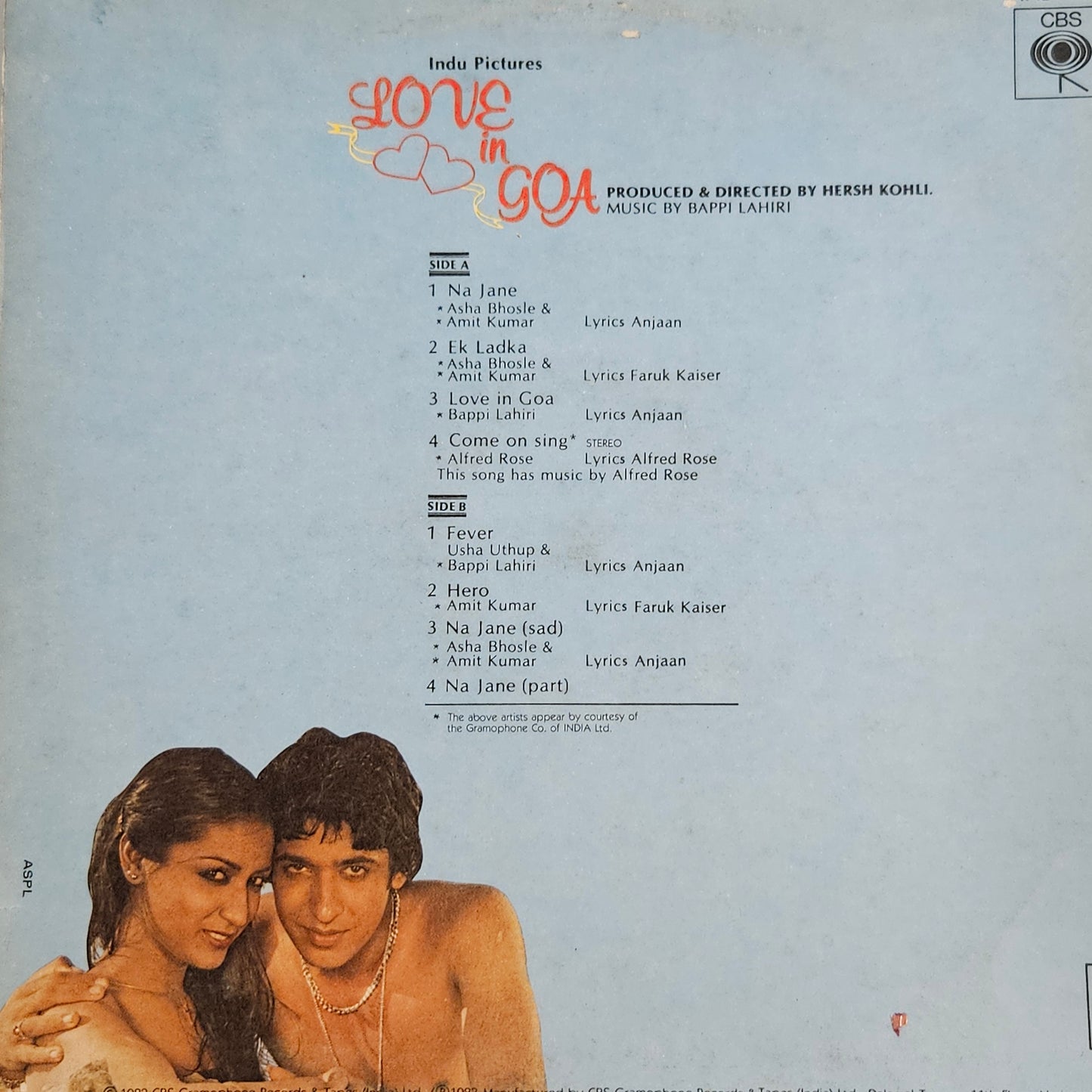 Love in Goa - Bappi Lahiri superhit disco album in Near Mint