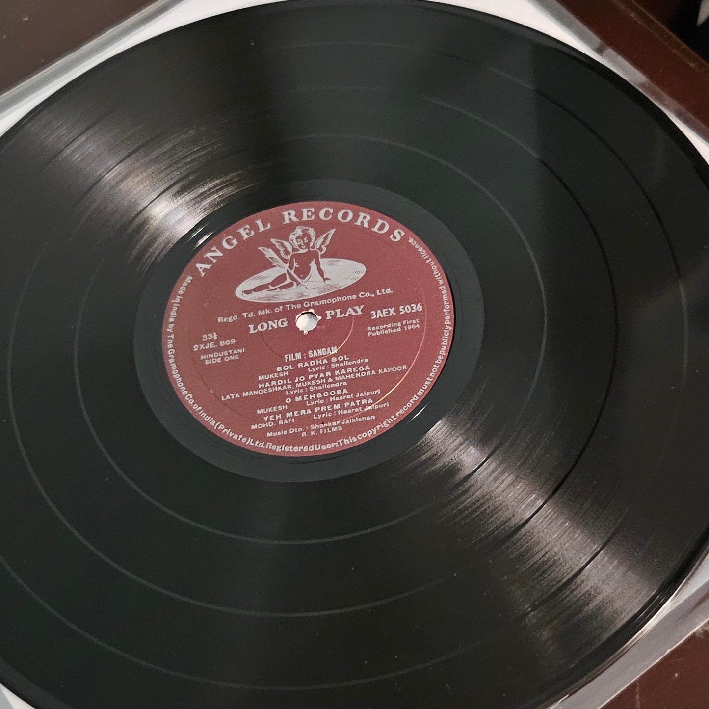 Sangam - Raj Kapoor and Shankar Jaikishan - 1st Angel in excellent to near mint condition