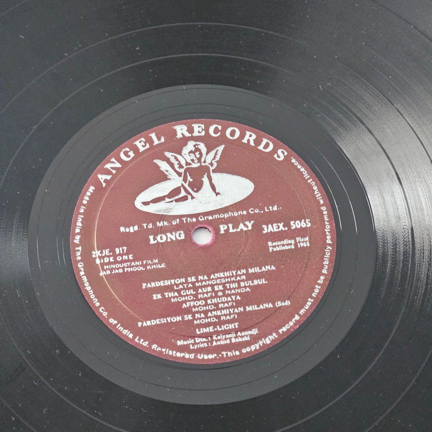 Jab Jab Phool khile (1965) - 1st Angel edition - in near mint condition - Music by Kalyanji Anandji