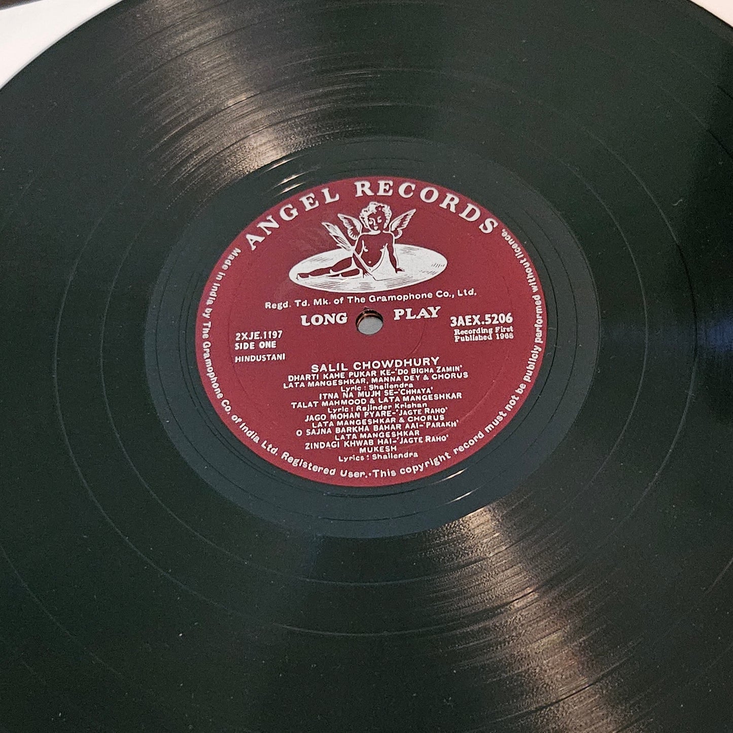 Salil chowdhury - His songs from hindi Films - 1st angel in excellent to near Mint  rare songs collection