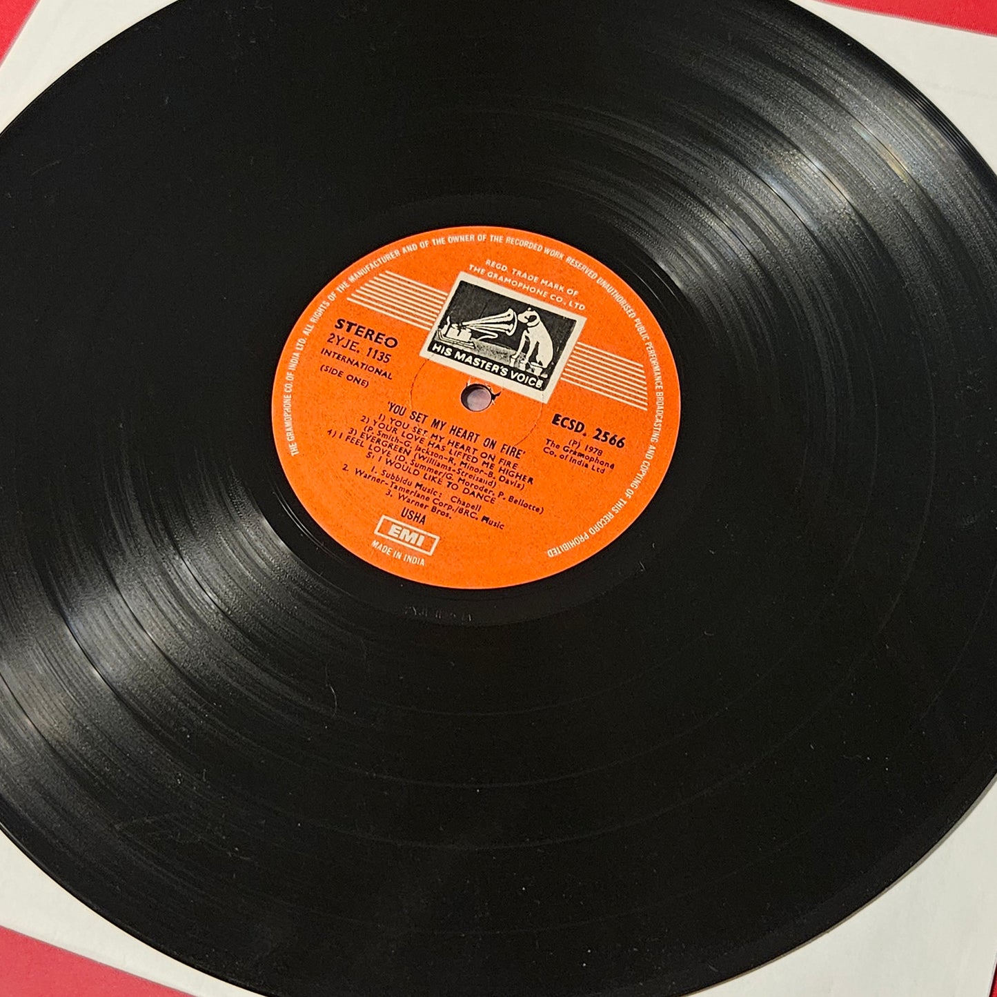 Usha Uthup  Rare album - You set my heart on fire in Excellent to near mint - Stereophonic - Music by Louis Banks