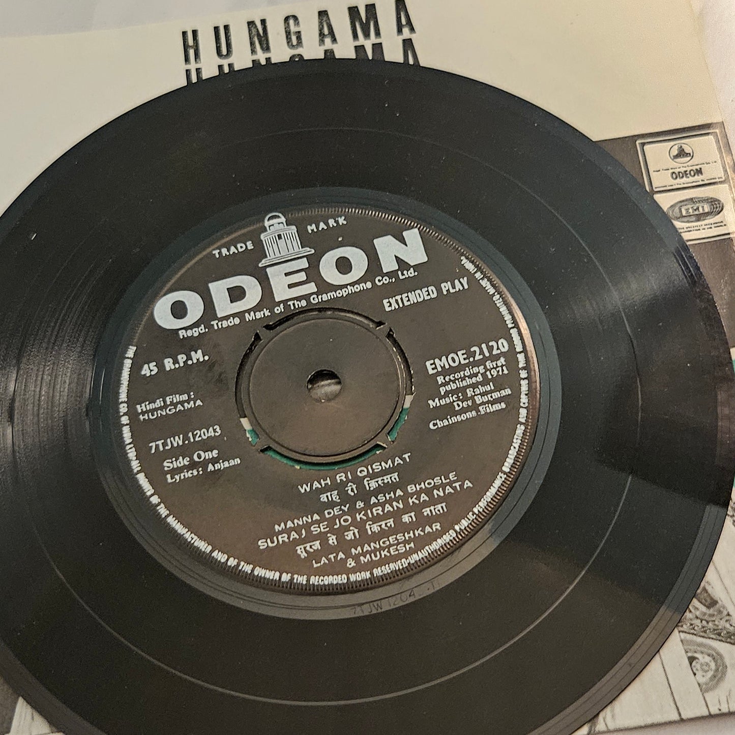 Hungama - R D Burman and Gulzar  - HMV EP  in excellent