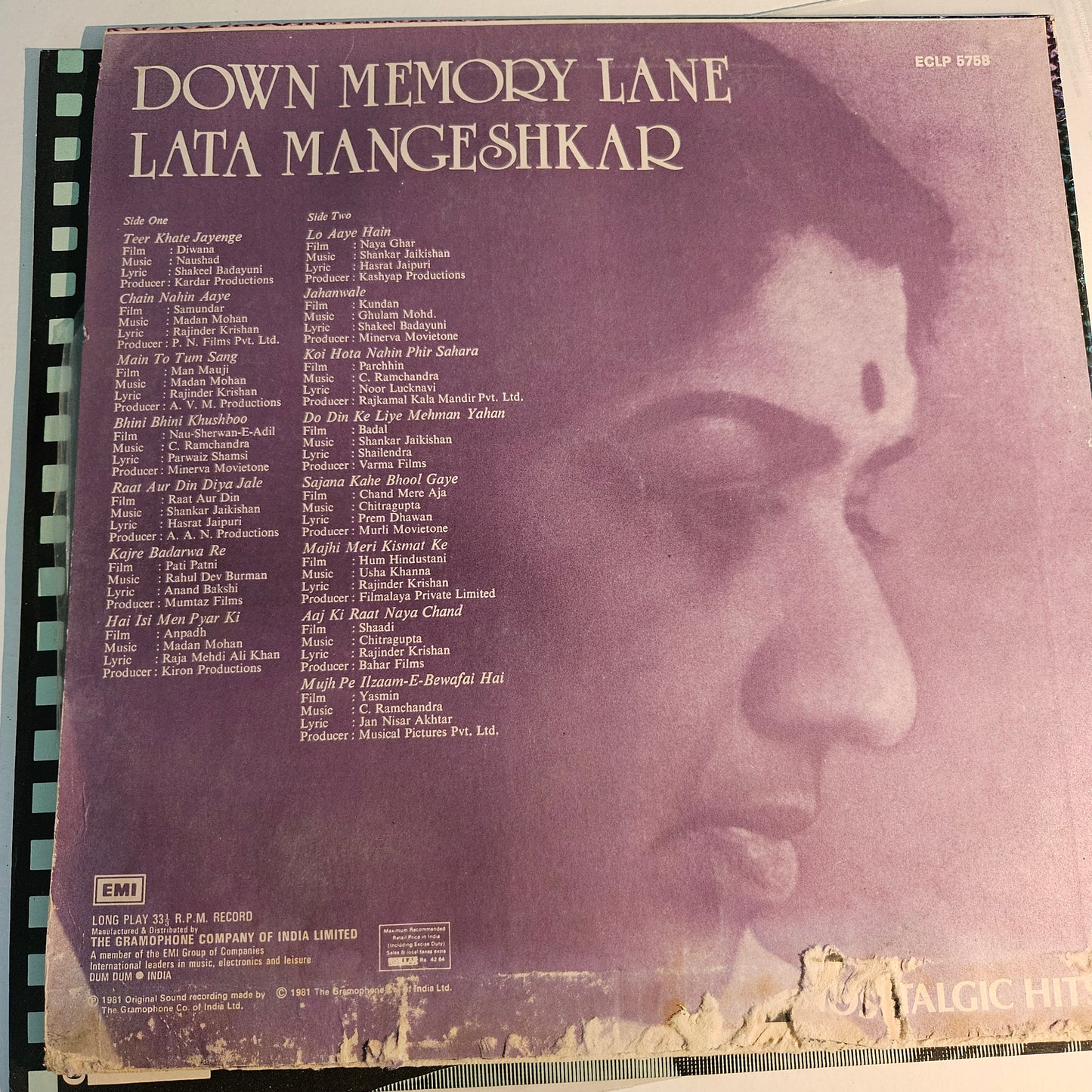 3 Lps package Lata Mangeshkar Great collection Best albums in excellent to near mint