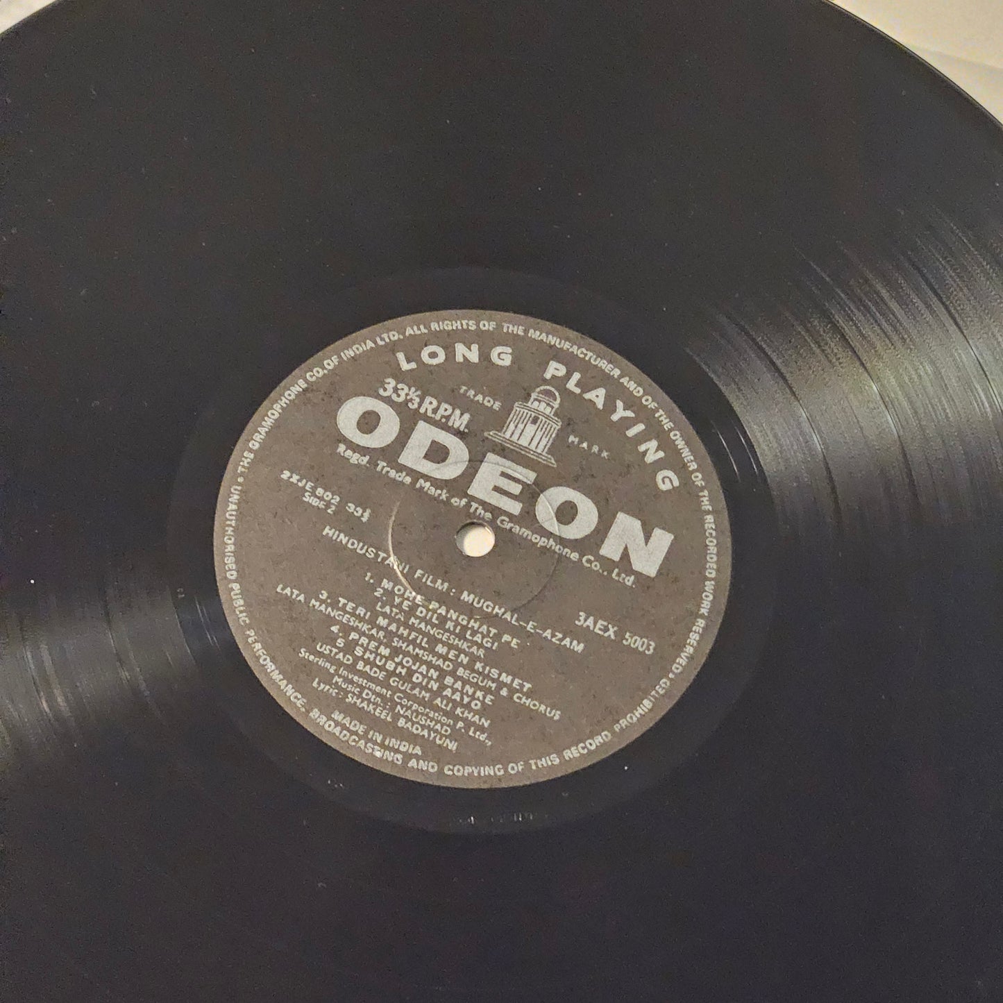 Mughal-E-Azam - Superhit Naushad and K Asif classic in  Odeon in Near Mint condition Pristine