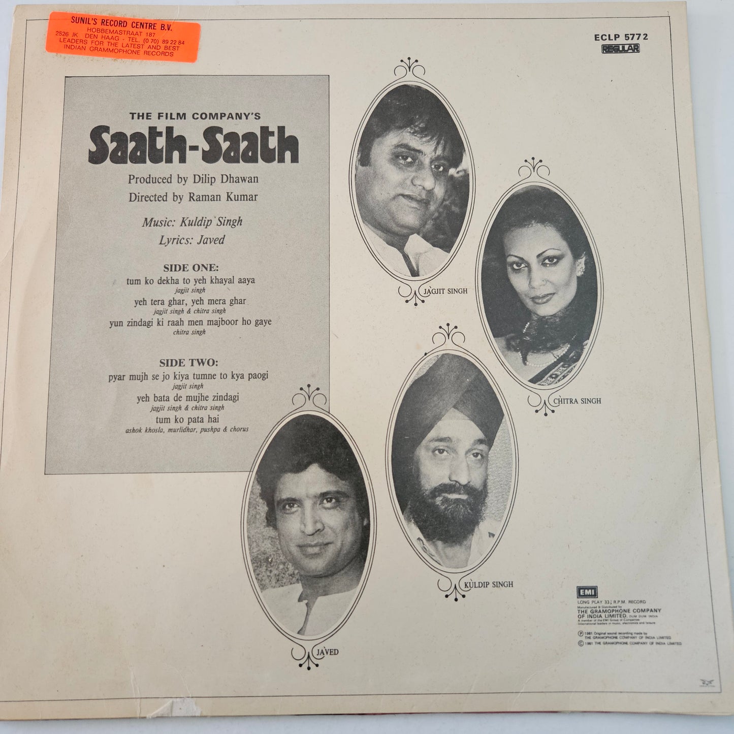 Saath Saath - jagjit Singh Superhit Ghazals record in near min condition