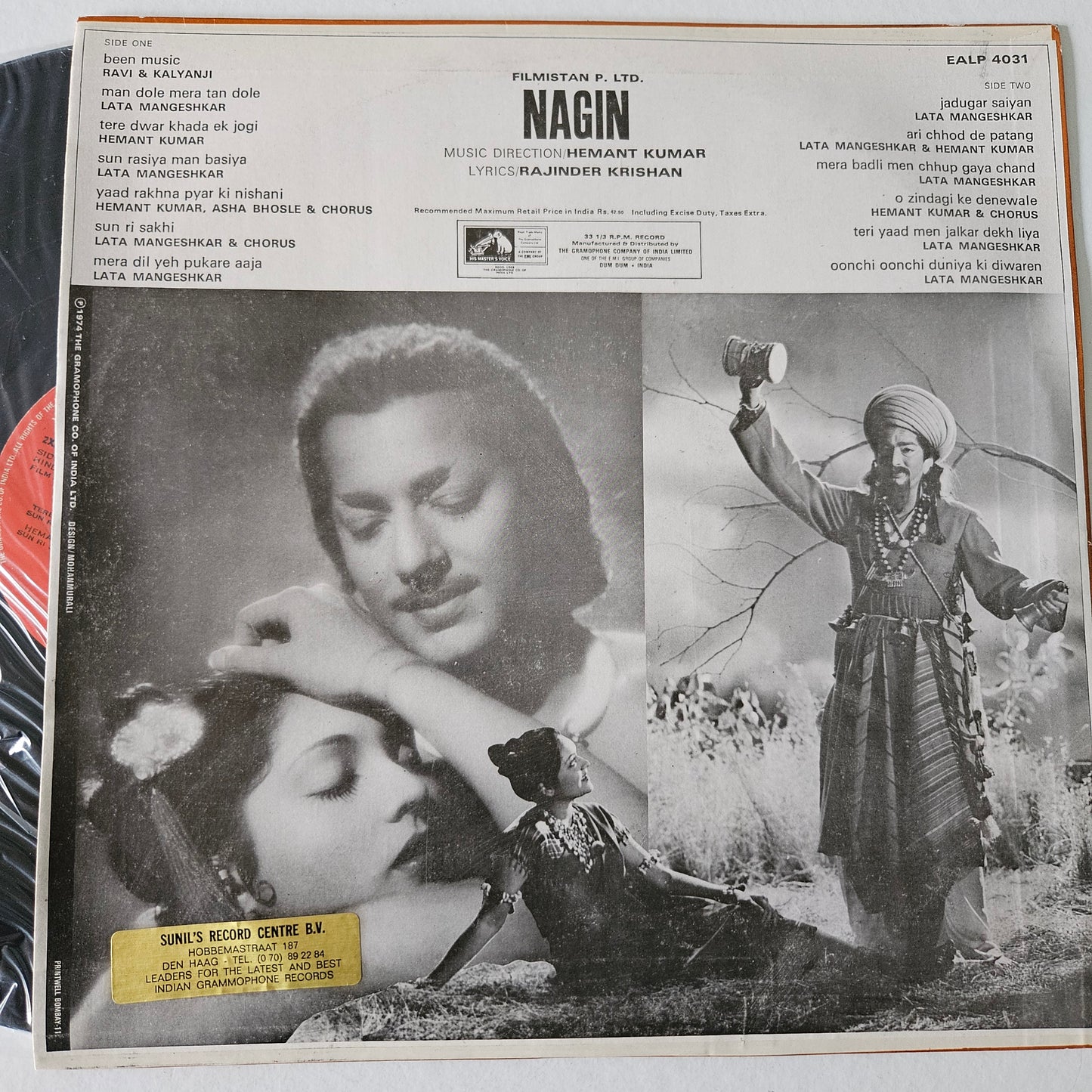 Nagin - Hemant Kumar classic with superhit Lata songs in near mint condition Pristine - Superb acoustics