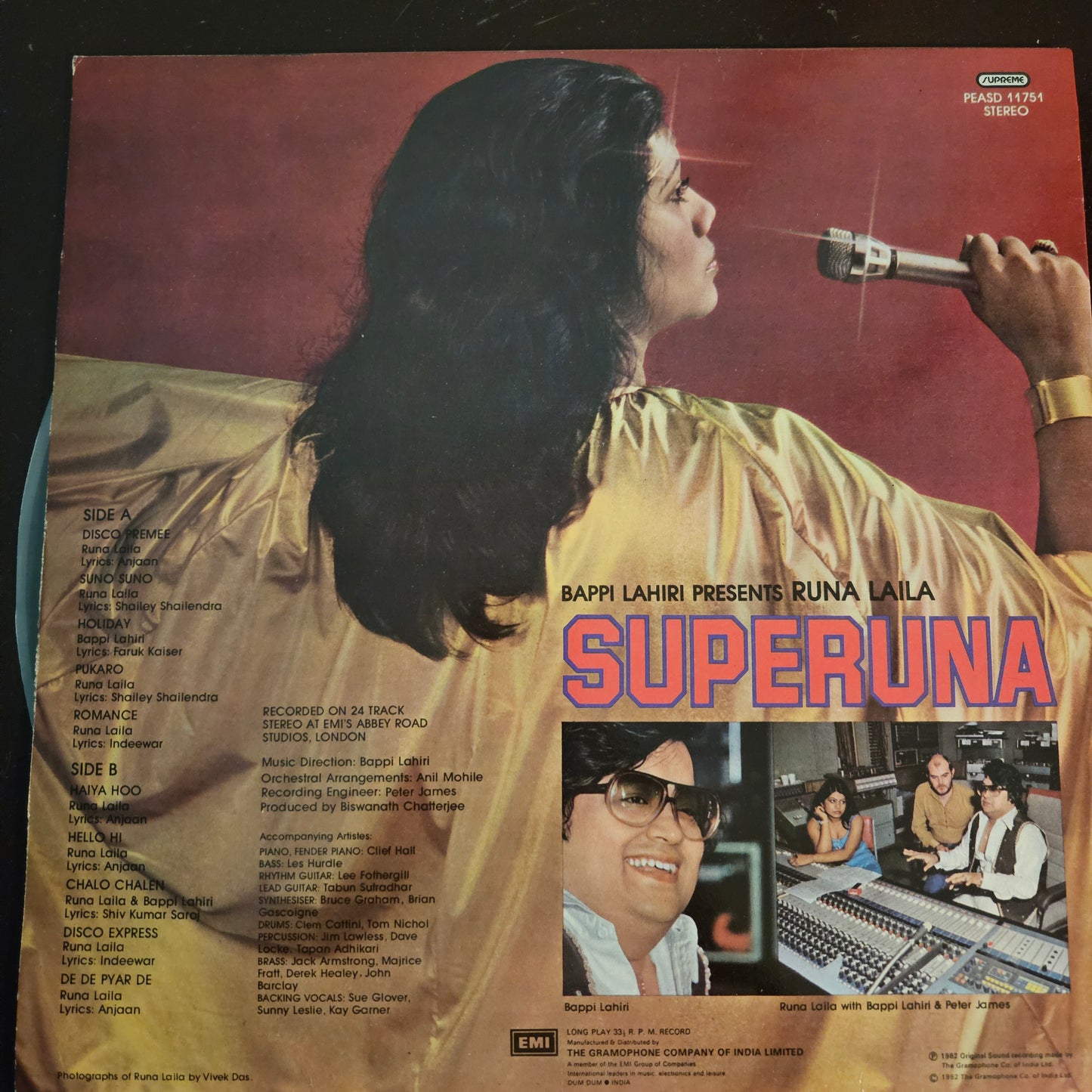 SUPERUNA - Runa Laila Superhit album in Supreme stereo Recorded in London in near mint
