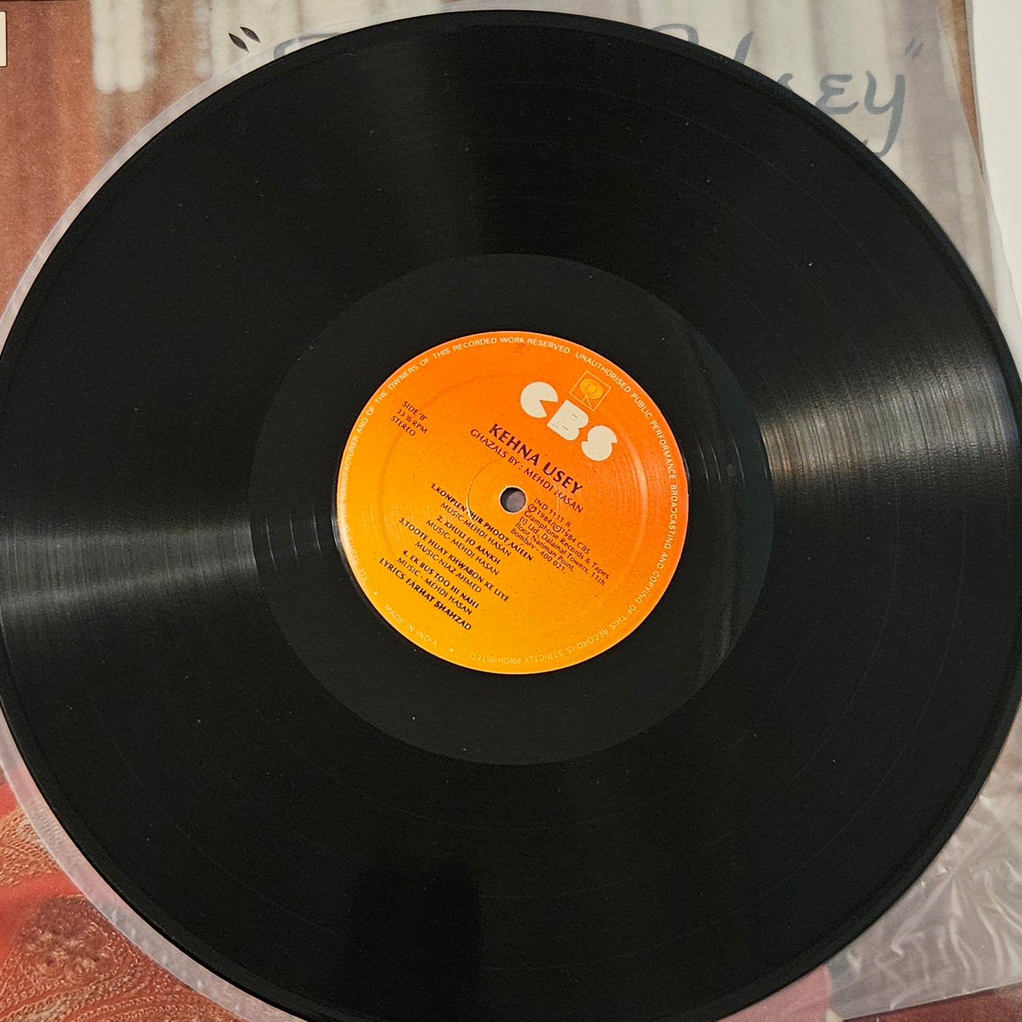 Mehdi Hassan - Kehna Usey - near mint in Stereo - CBS Sony pressing Rare