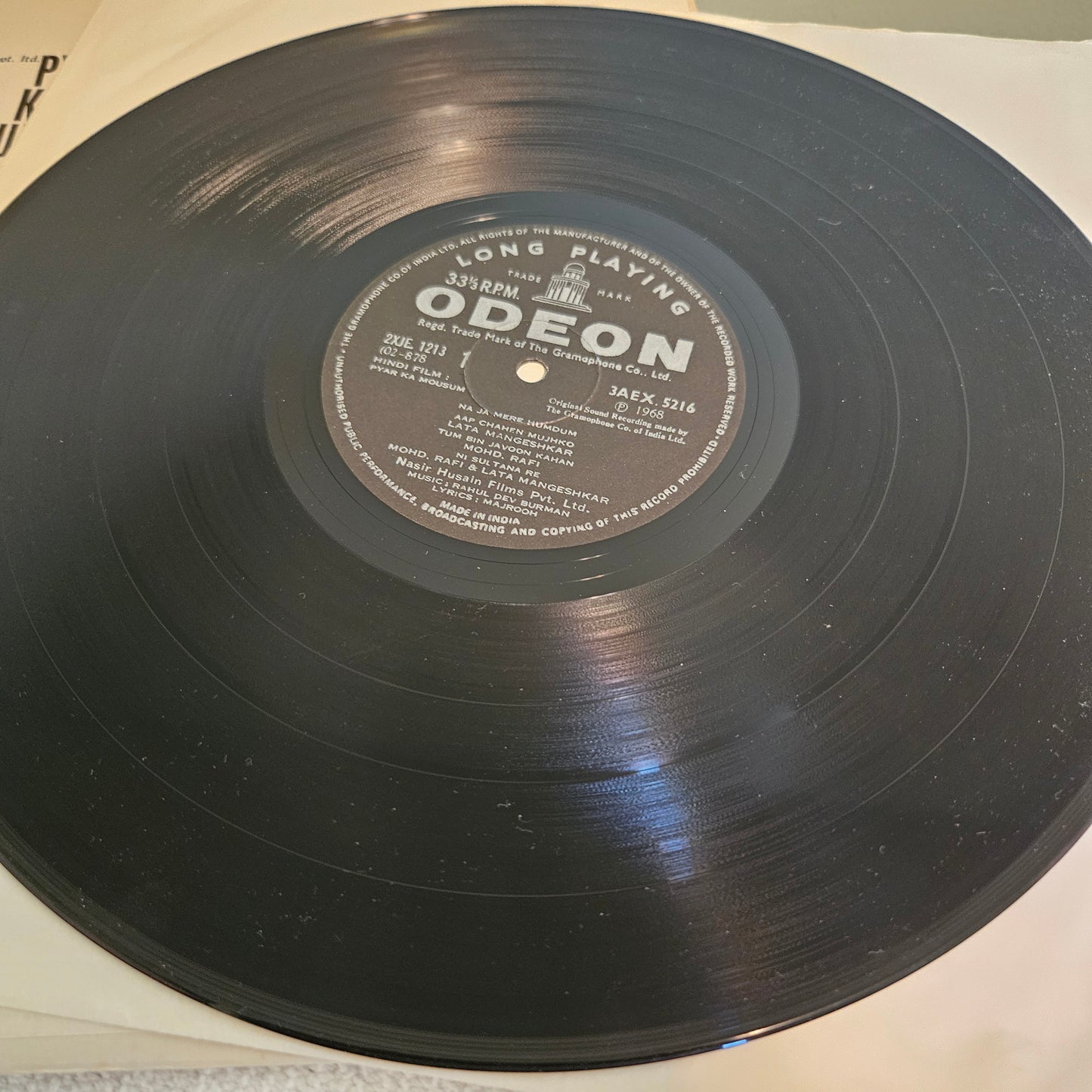 Pyar Ka Mousum - R D Burman - odeon in near mint