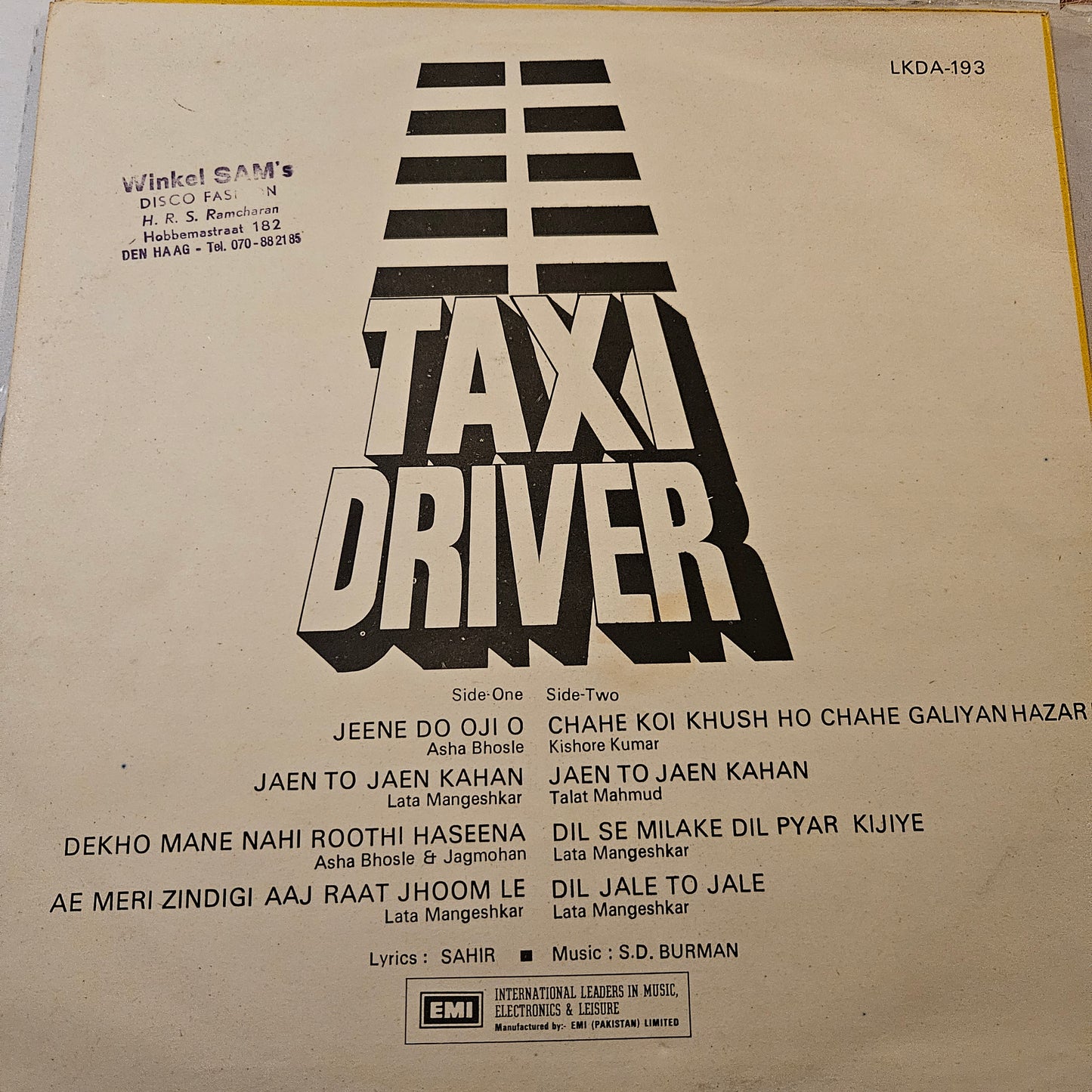 Taxi Driver - Navketan's superhit - S D Burman in Near mint