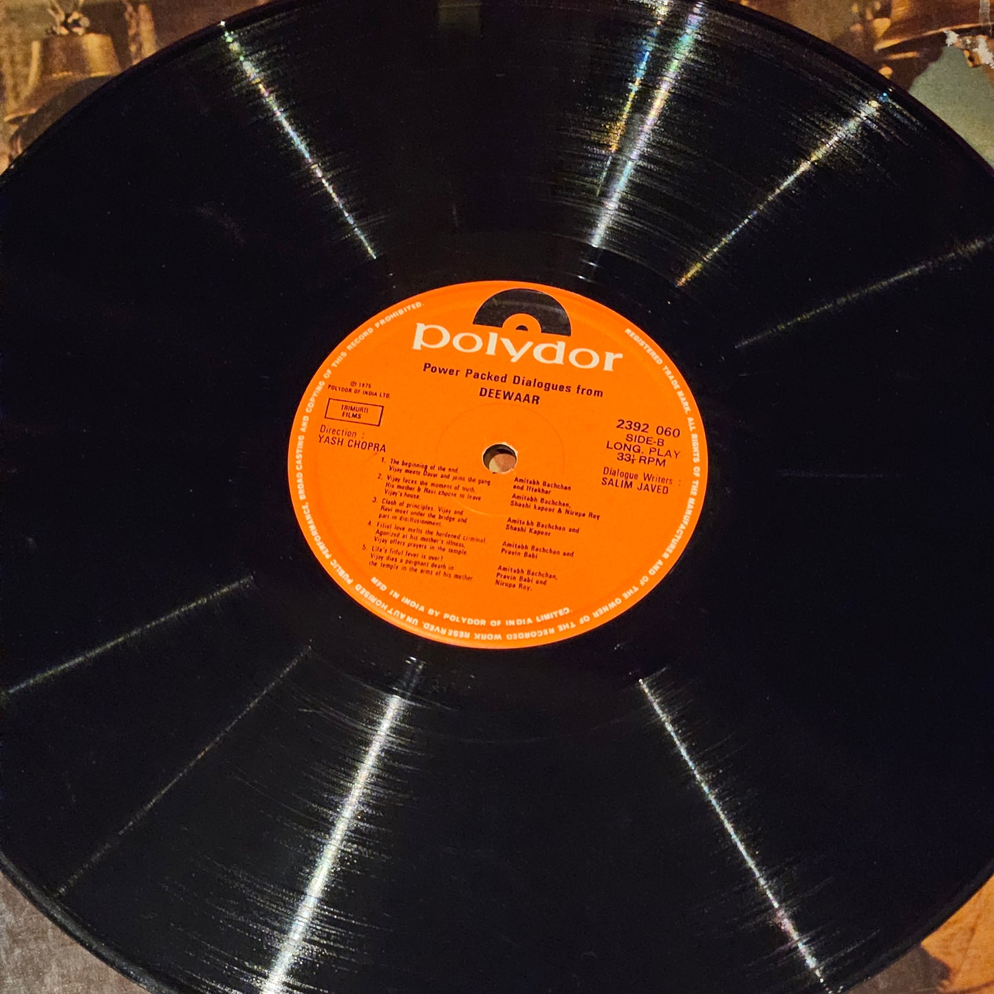 Deewar - R. D. Burman blockbuster with dialogue s in Excellent condition