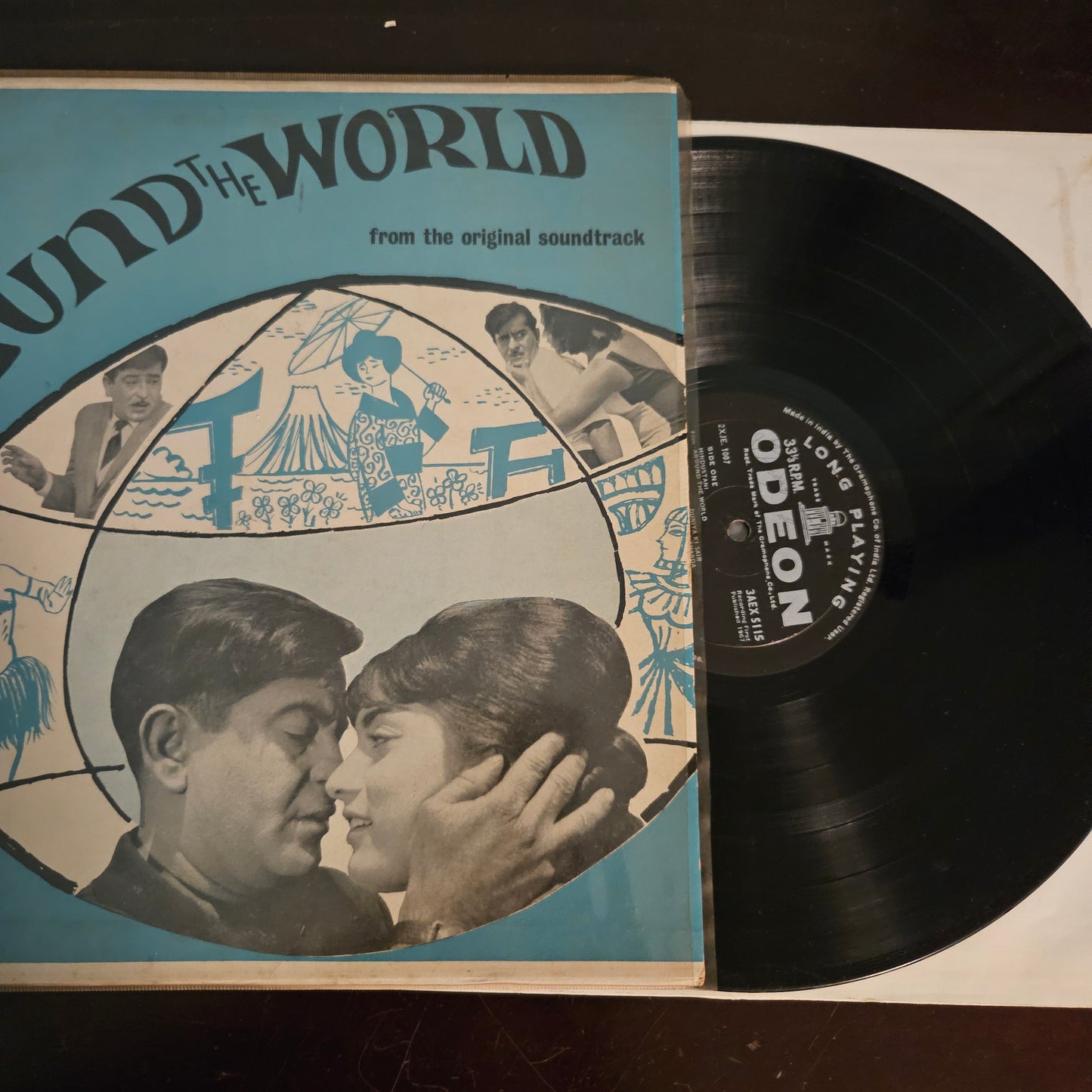 Around the world - 1st Odeon Ring in excellent condition - Music ShankarJaikishan