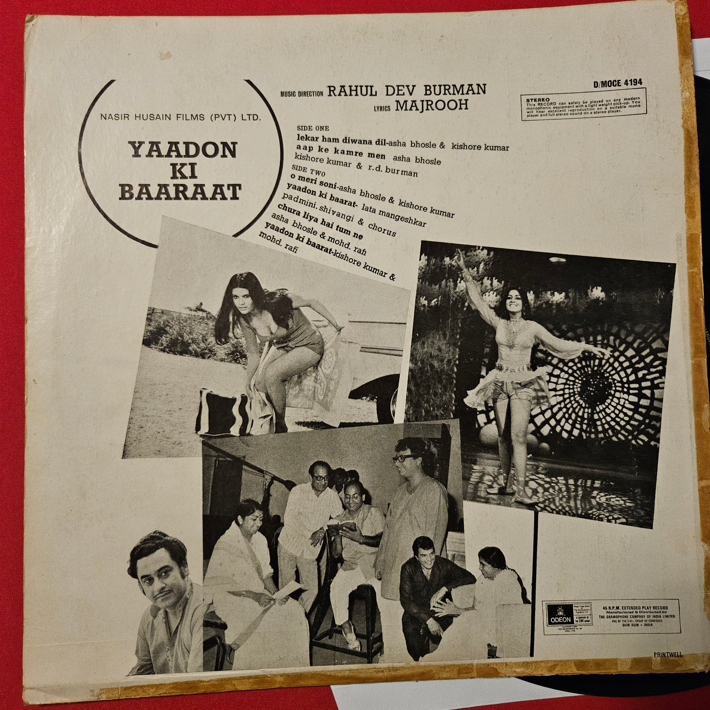Yaadon Ki Baaraat - 1st Odeon Ring R D Burman superhit blockbuster in VG+ condition