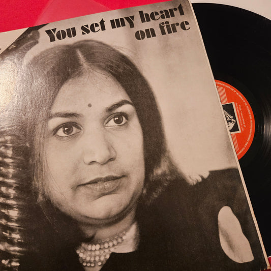 Usha Uthup Rare album - You set my heart on fire in Excellent to near mint - Stereophonic - Music by Louis Banks