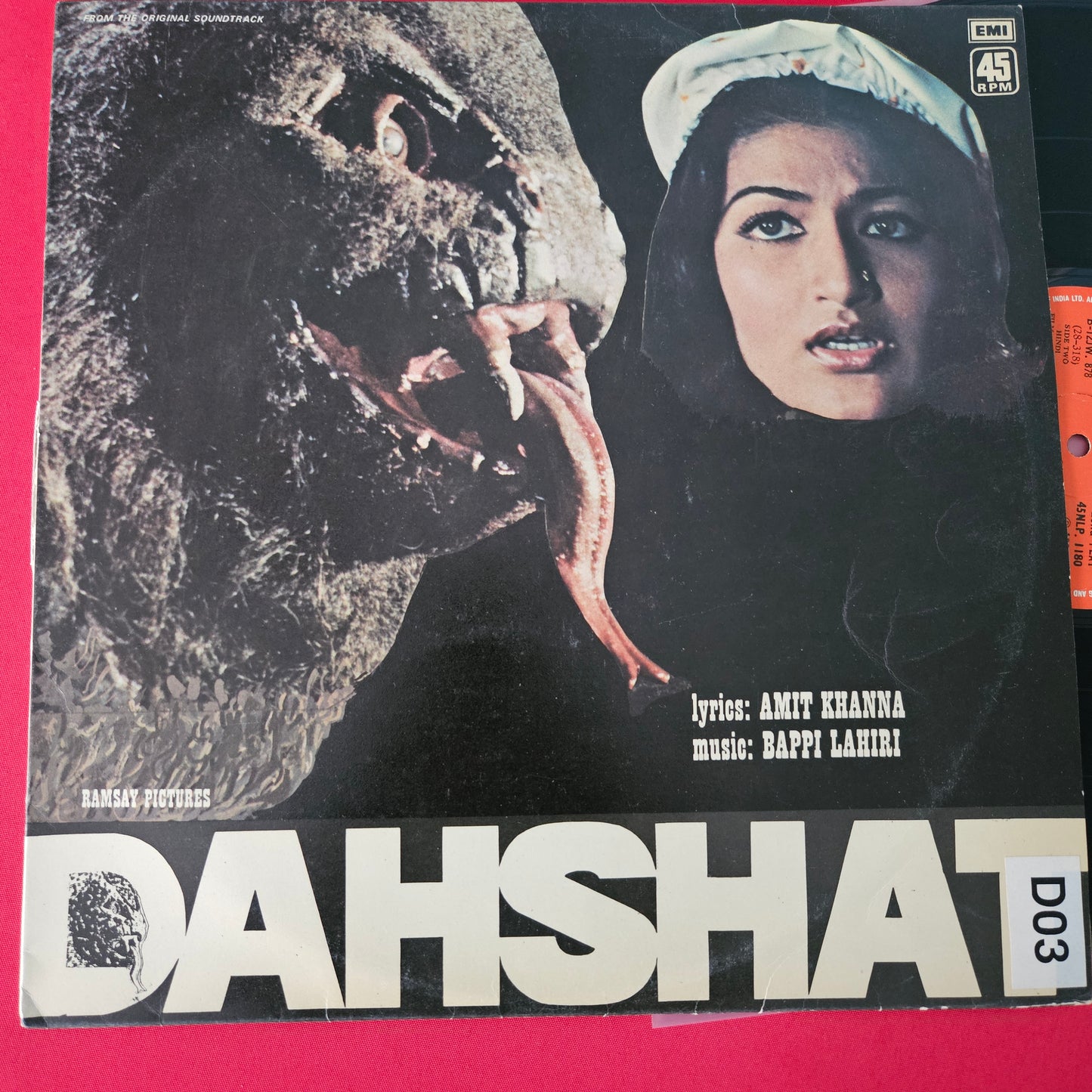 Dahshat - bappi Lahiri - Superhit psych funk in near mint