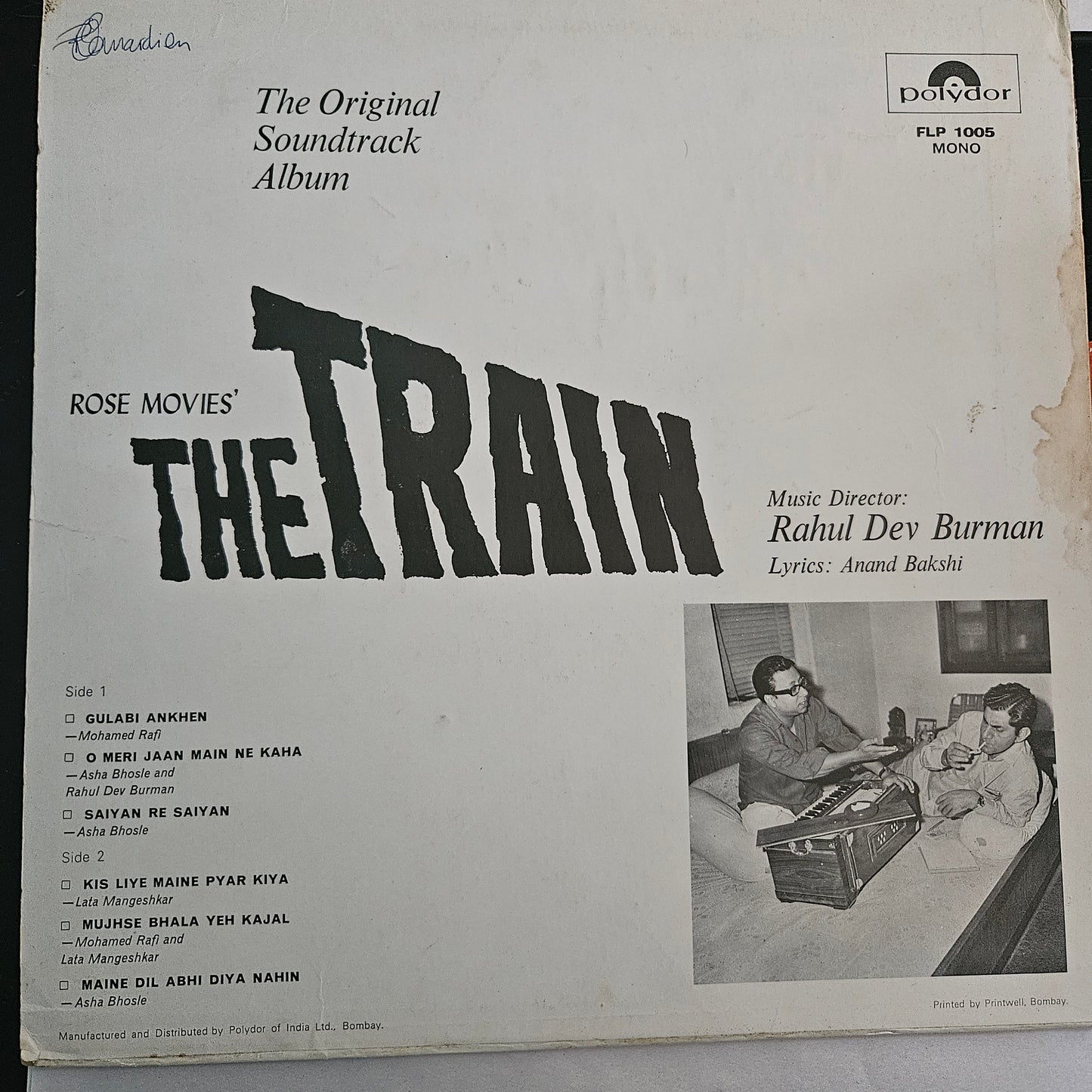 The Train - R D Burman superhit album 1st edition Heavy in Excellent  condition