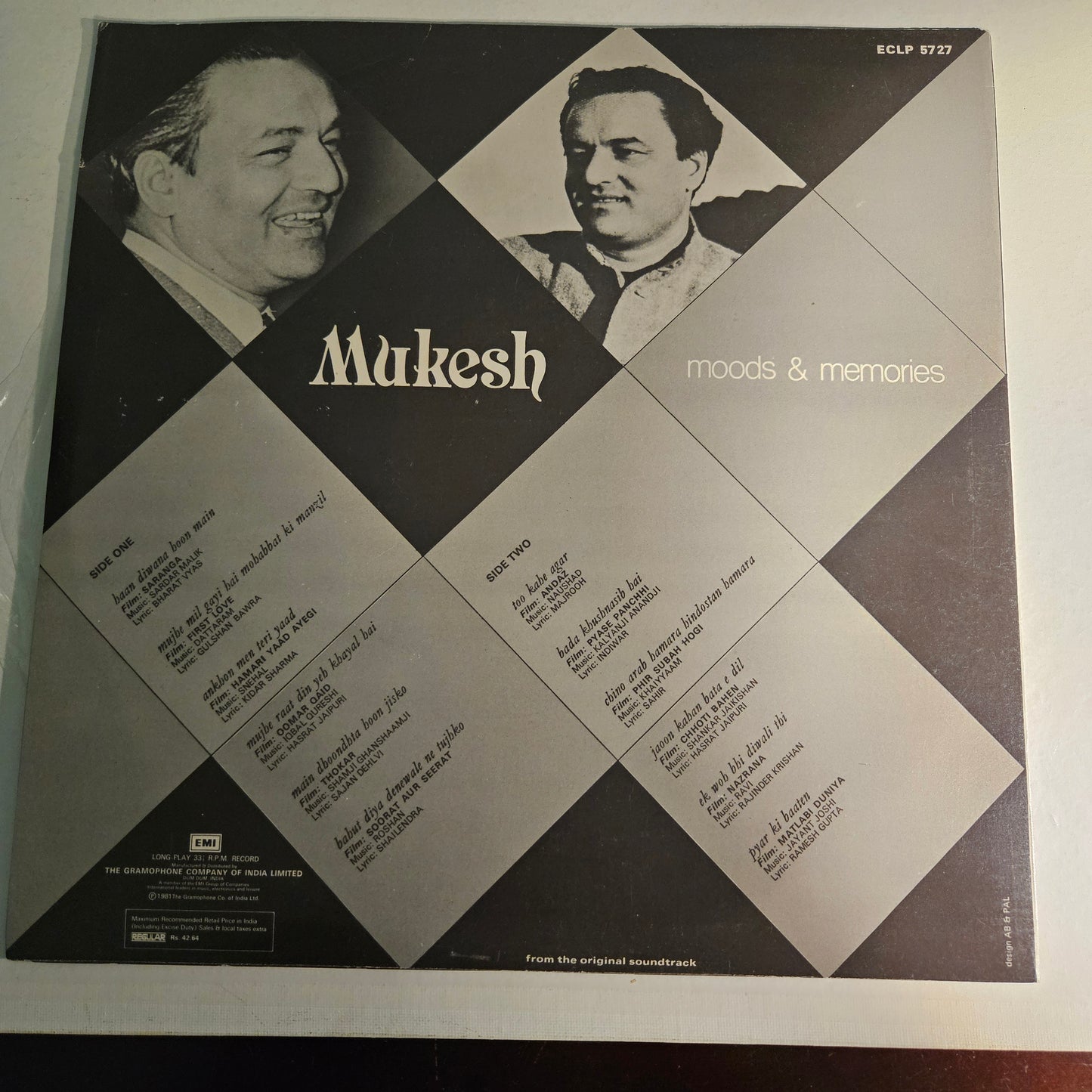 Mukesh - Moods and memories in Near Mint