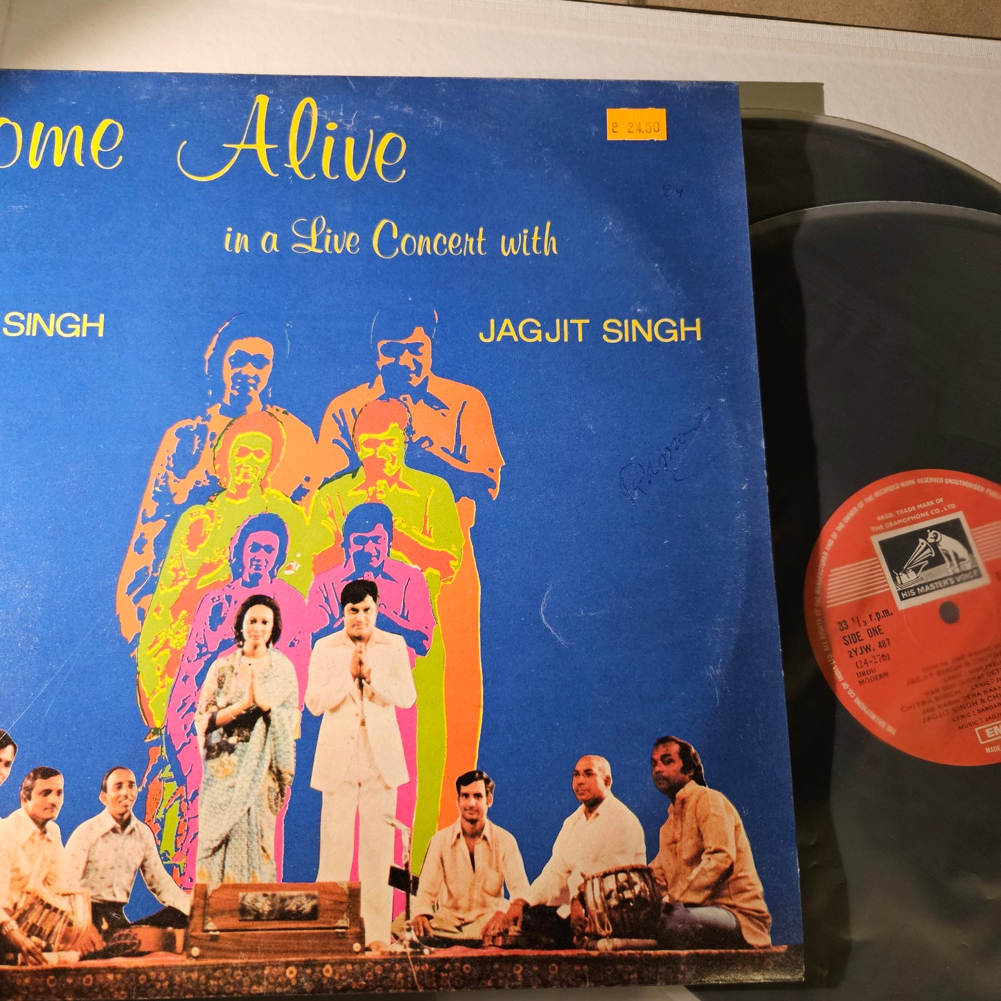 Jagjit Singh and Chitra Singh *Come Alive in Live Concert*  excellent 2 LP Set