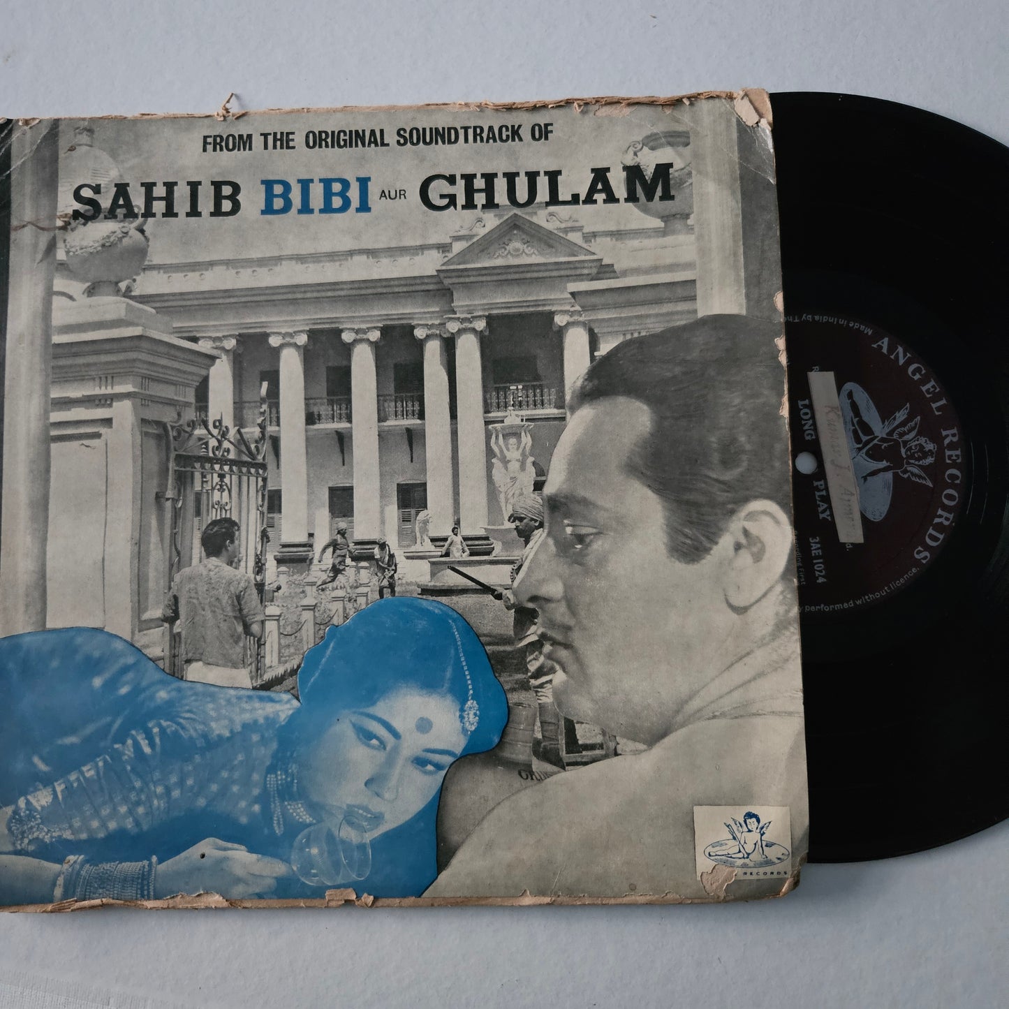 Sahib Bibi Aur Ghulam - Music by Hemant Kumar -  classic Guru Dutt' films original soundtrack - 10 Inch Angel in VG condition