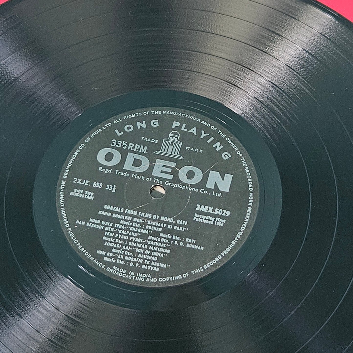 Mohammed Rafi - Ghazals from Odeon in Near Mint condition
