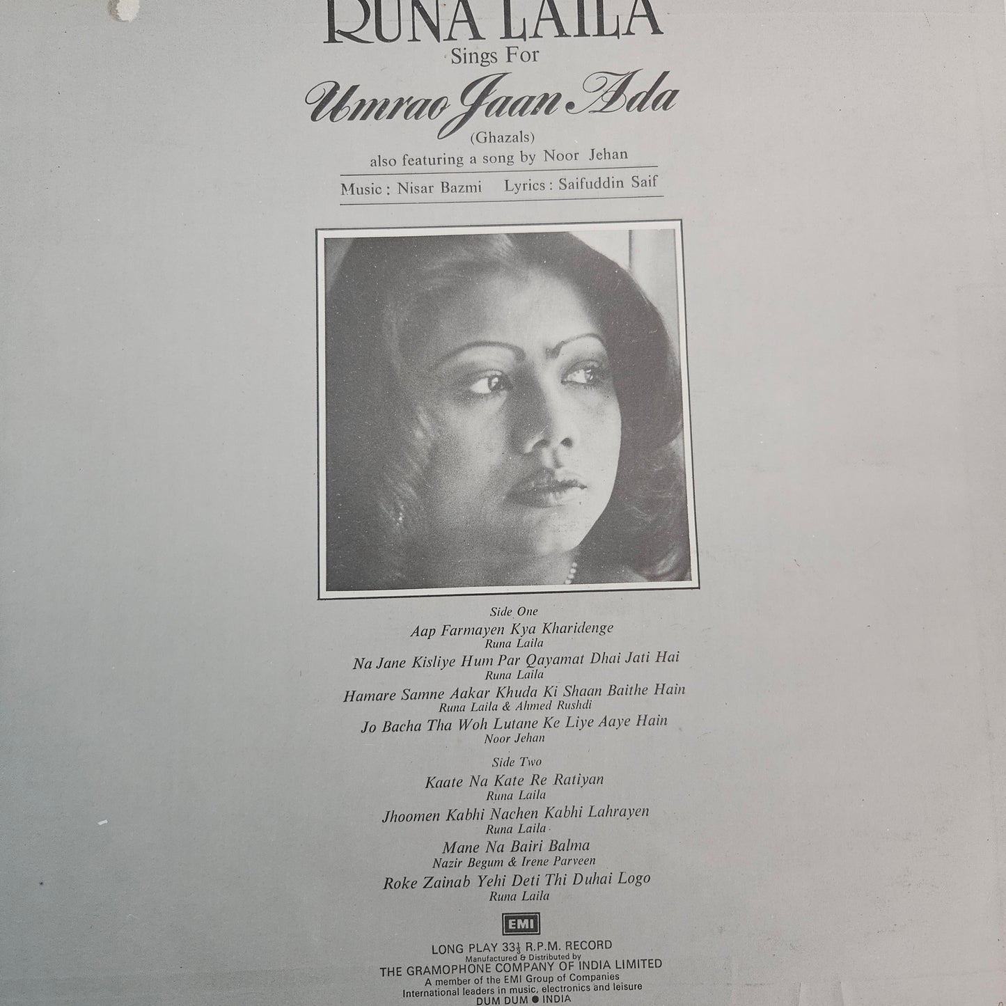 Ghazals - Runa Laila Sings for Umrao Jan Ada in Near Mint