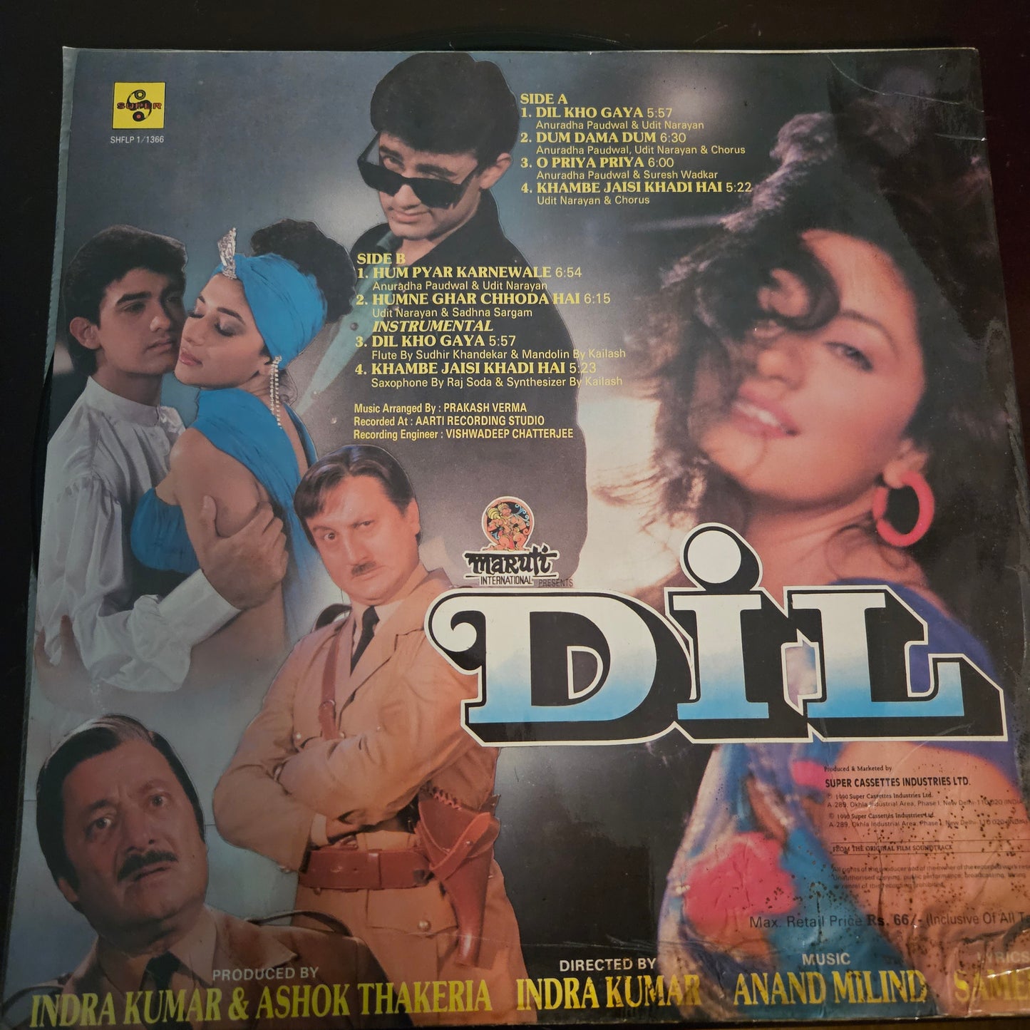 Dil - Amir khan and Anand Milind superhit in near mint Condition pristine